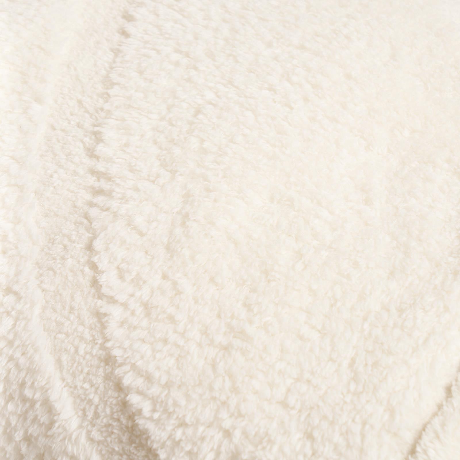 OHS Tufted Contour Throw Teddy Fleece Blanket Winter Soft Warm Bedspread