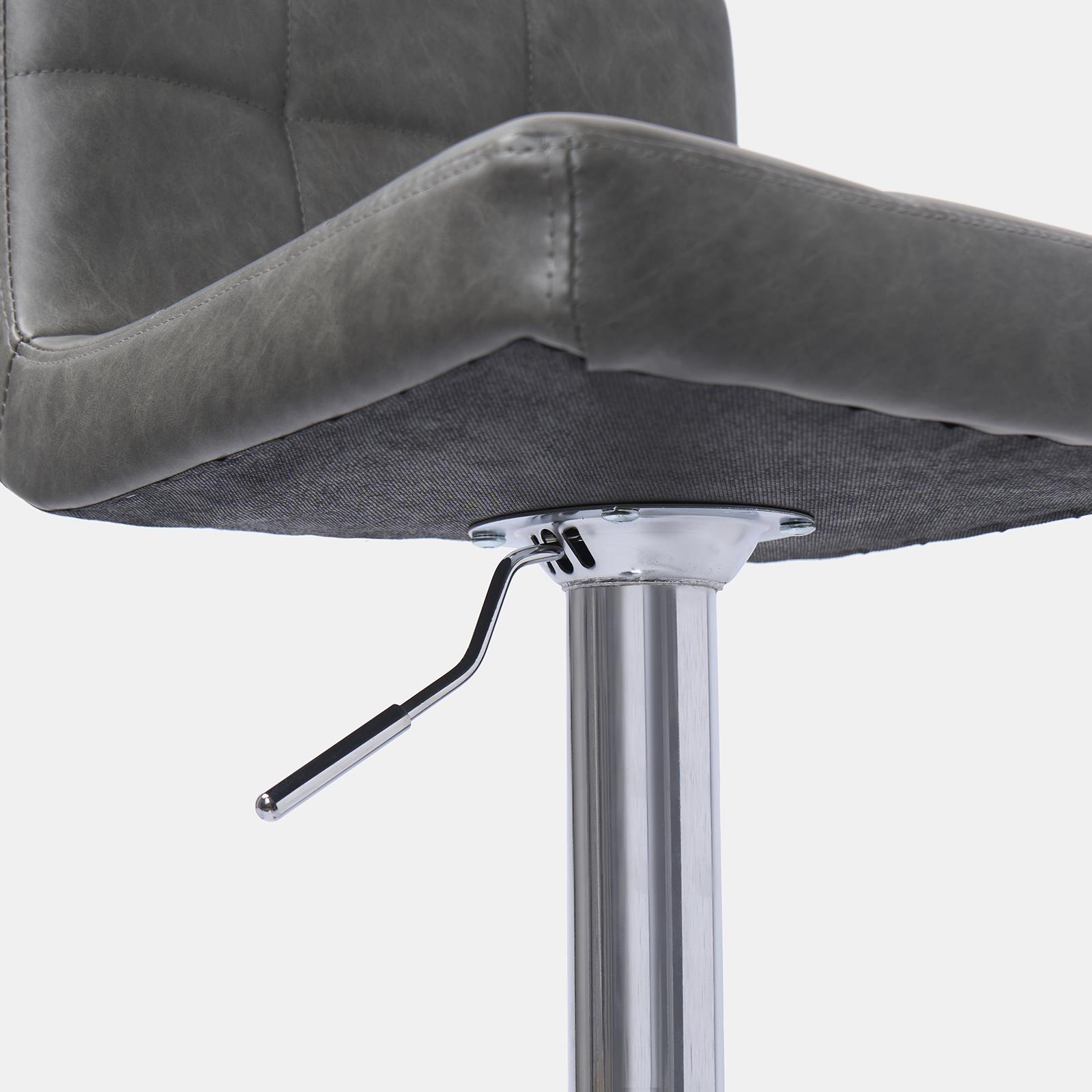 Bar Stool Faux Leather Adjustable 2 Kitchen Breakfast Counter Swivel Seat Chair