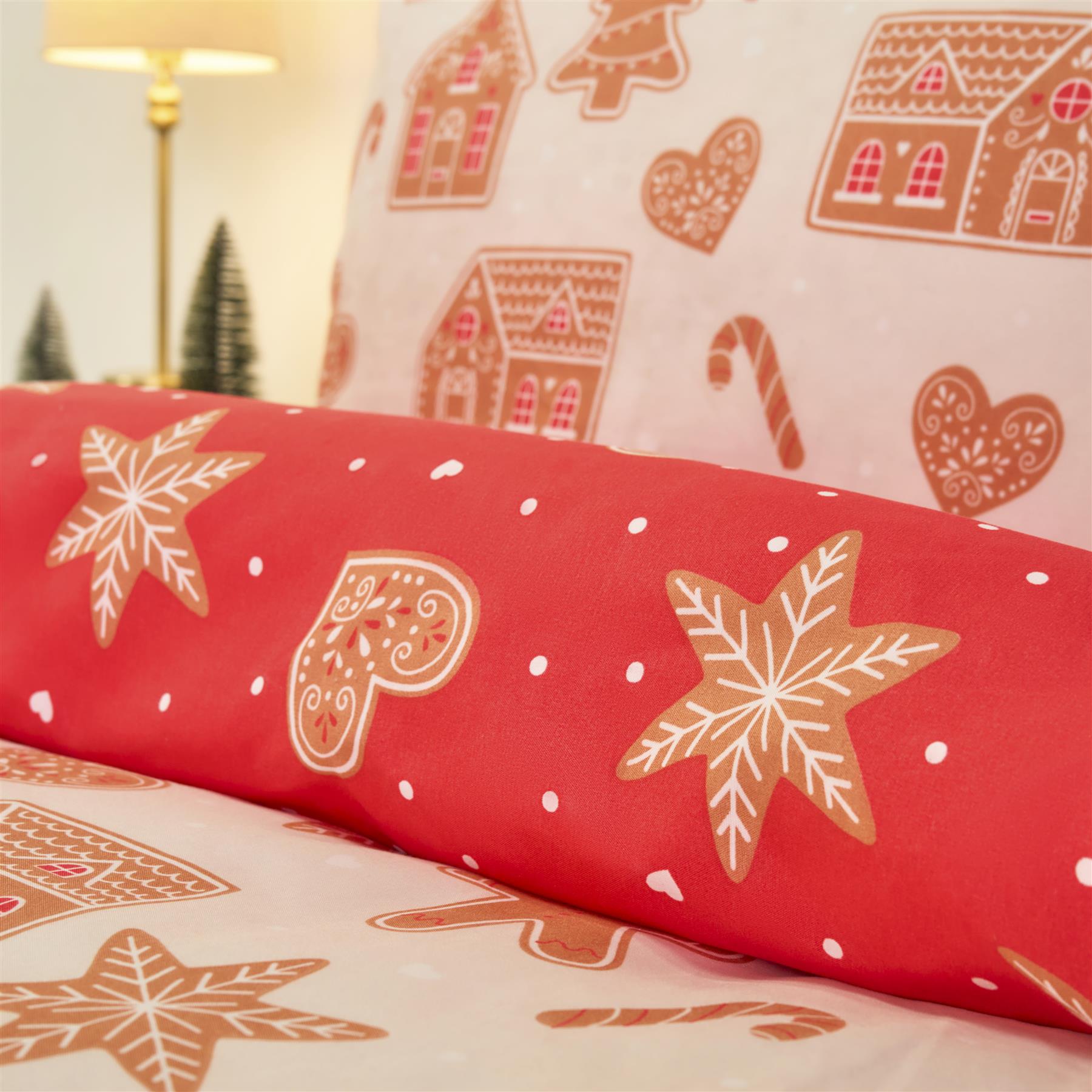 OHS Xmas Reversible Bedding Set Novelty Kids Duvet Cover with Pillowcase Double