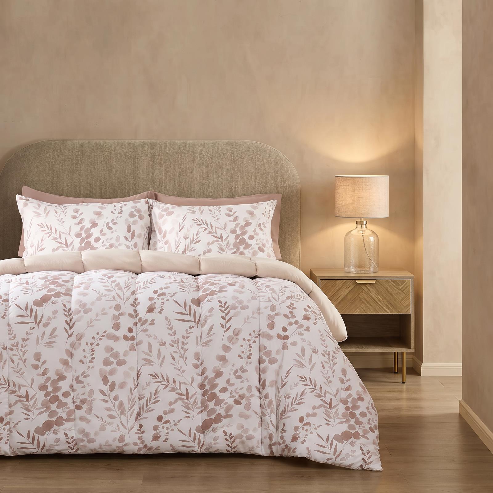 OHS Coverless Duvet & Pillowcase 10.5 Tog Floral Print Bedding Set Easy Care