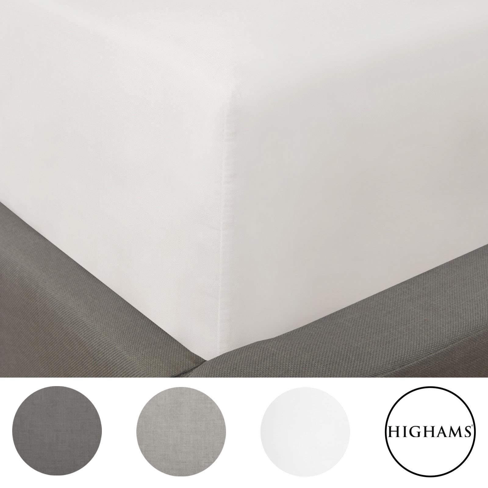 OHS Luxury Plain Dye Polycotton 30cm Deep Full Elasticated Bed Fitted Sheet