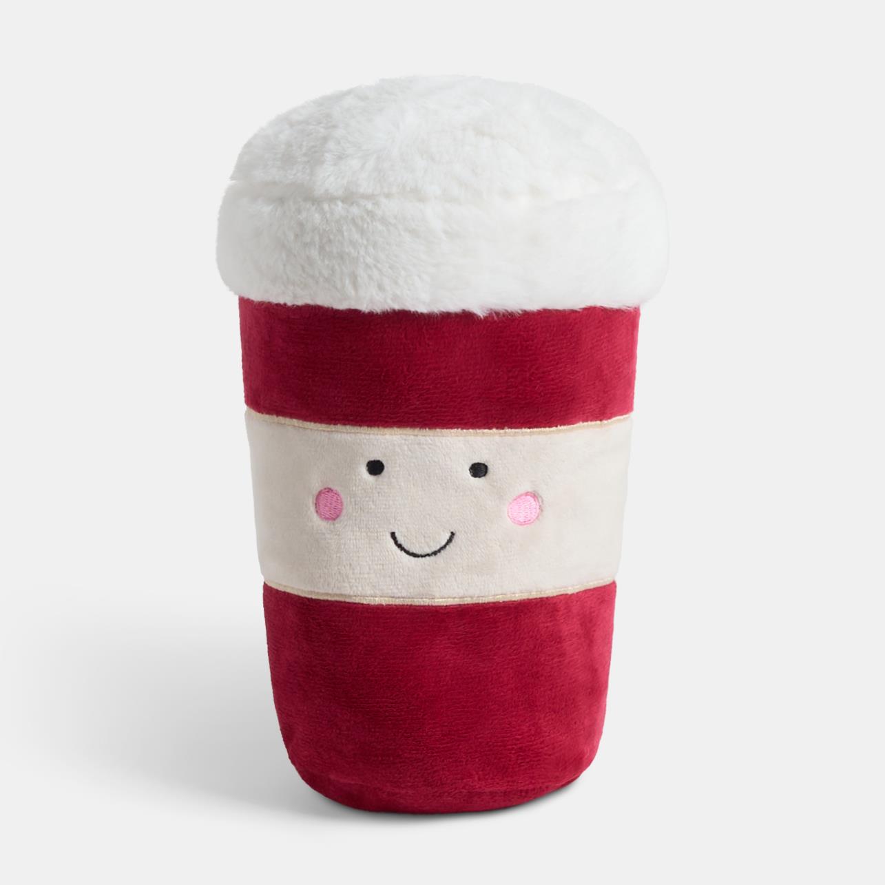 OHS Coffee Cup Hottie Microwaveable Warmie Fluffy Heat Pad Hand Warmer
