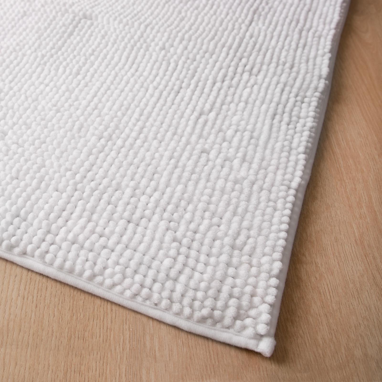 Brentfords Noodle Bath Mat Non Slip Shower Soft Highly Absorbent Chenille Shaggy