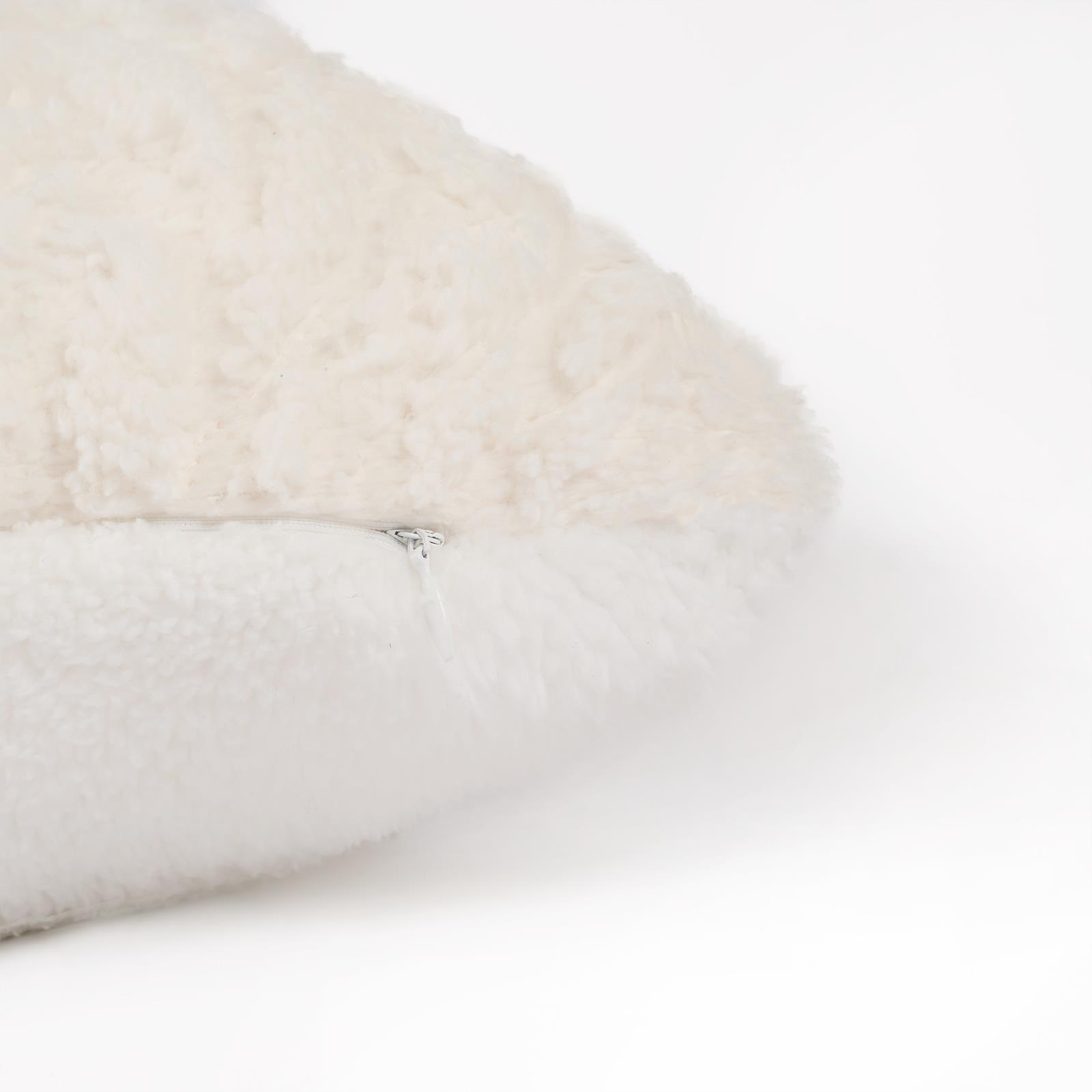 OHS Cable Knit Cushion Covers 2 Pack Sherpa Square Pillowcases Home Decor