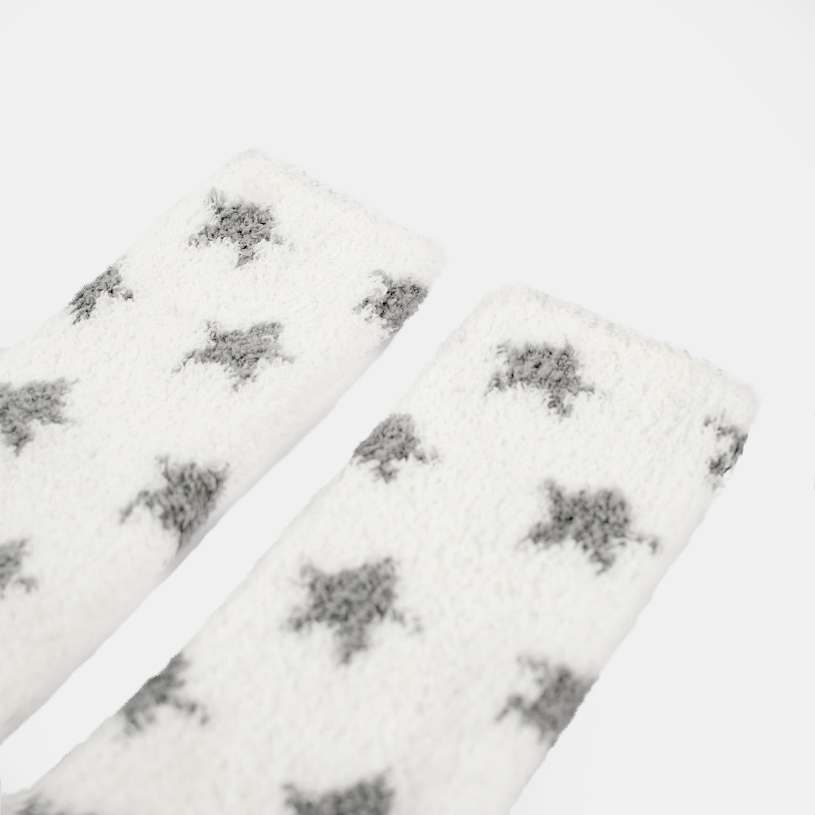 Star Fluffy Bed Socks Womens Warm Soft Fleece 3 Pairs Pack Plush Lounge Ladies