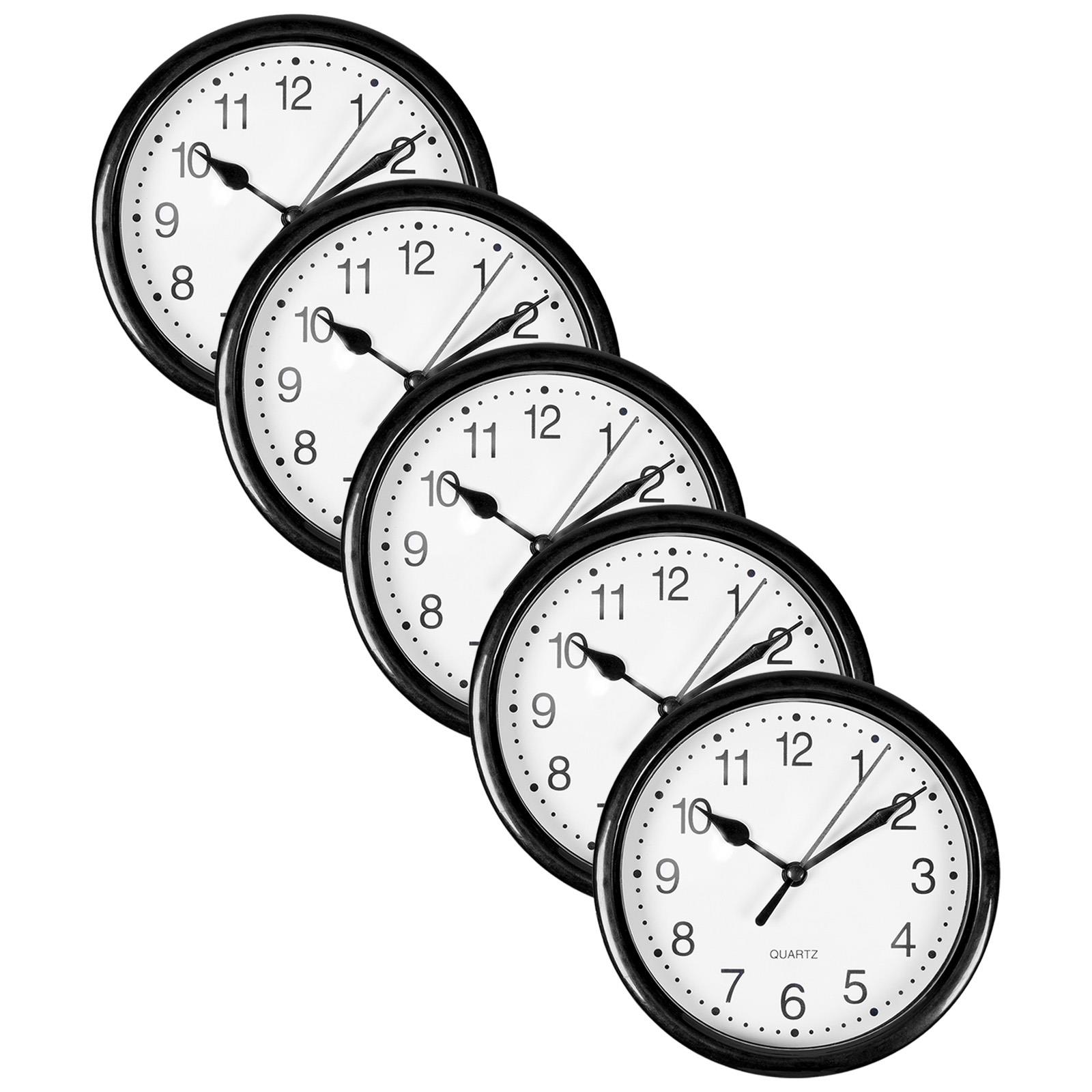 OHS Wall Clock Round Analogue Vintage Home Decor Small Bedroom Kitchen Uni - Picture 30 of 65
