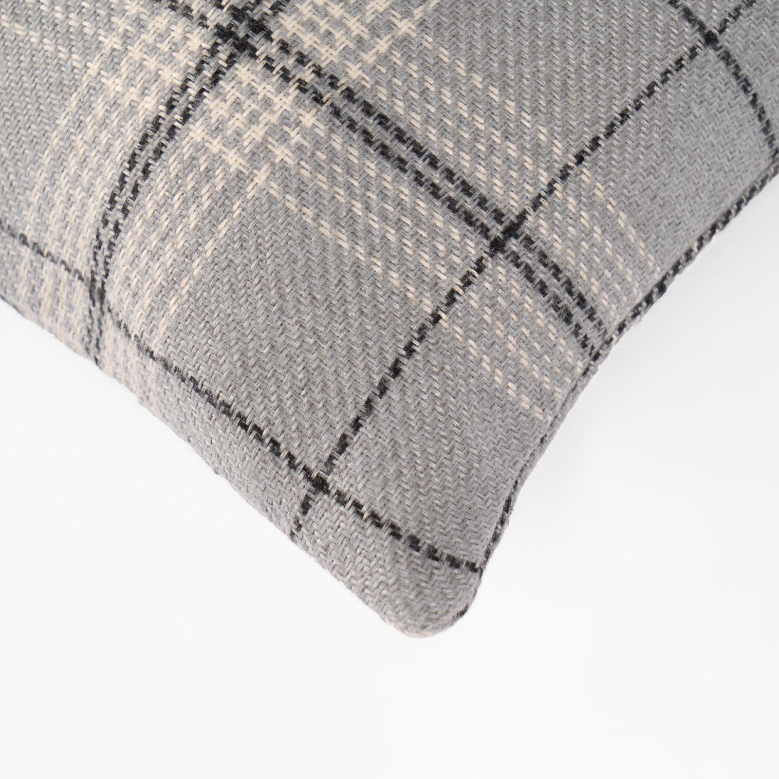 OHS Woven Check Cushion Covers 2 Pack Cases Luxury Home Decor