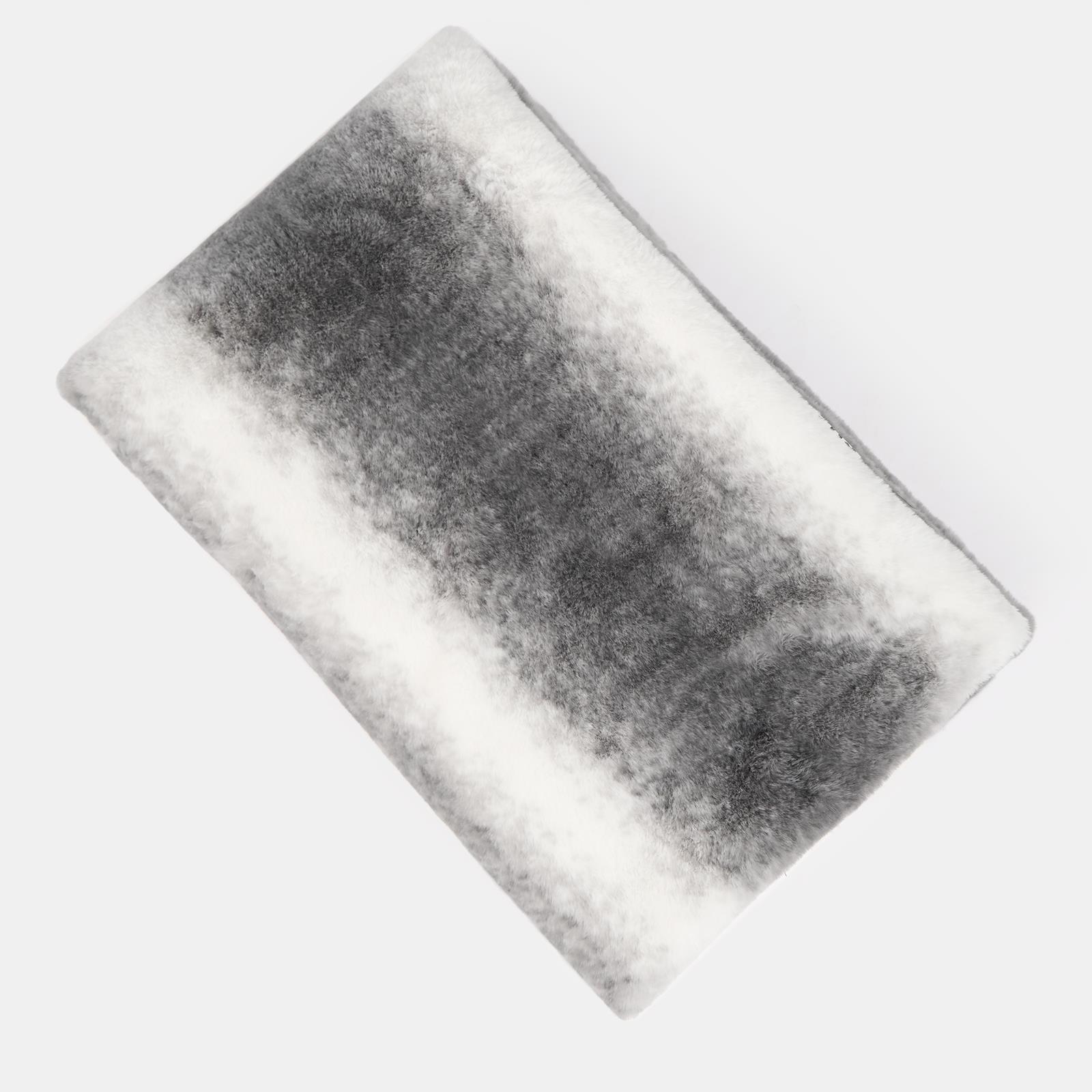 Stripe Throw Over Blanket Faux Fur Fleece Super Soft Plush Sofa Warm Bedspread