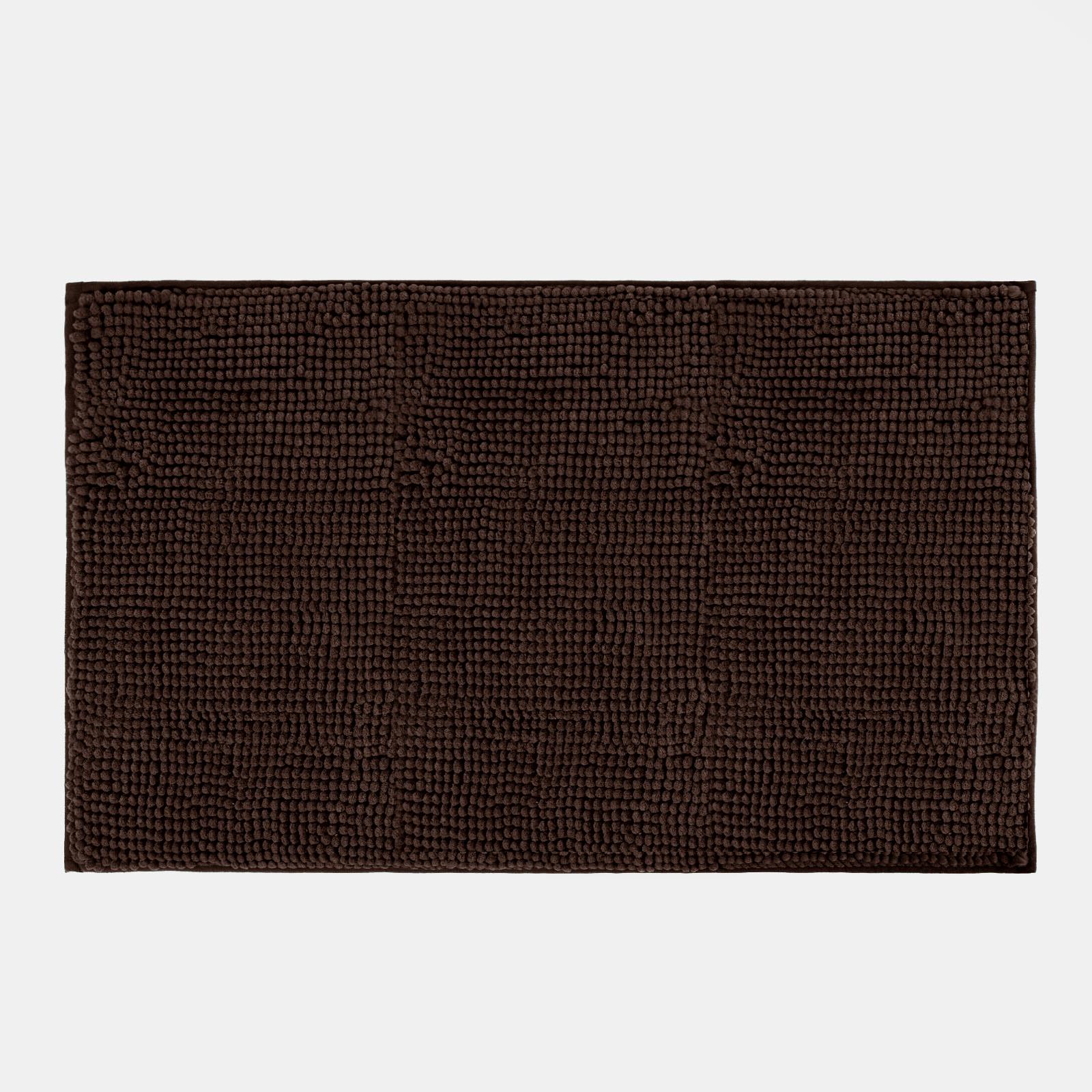 Brentfords Noodle Bath Mat Non Slip Shower Soft Highly Absorbent Chenille Shaggy