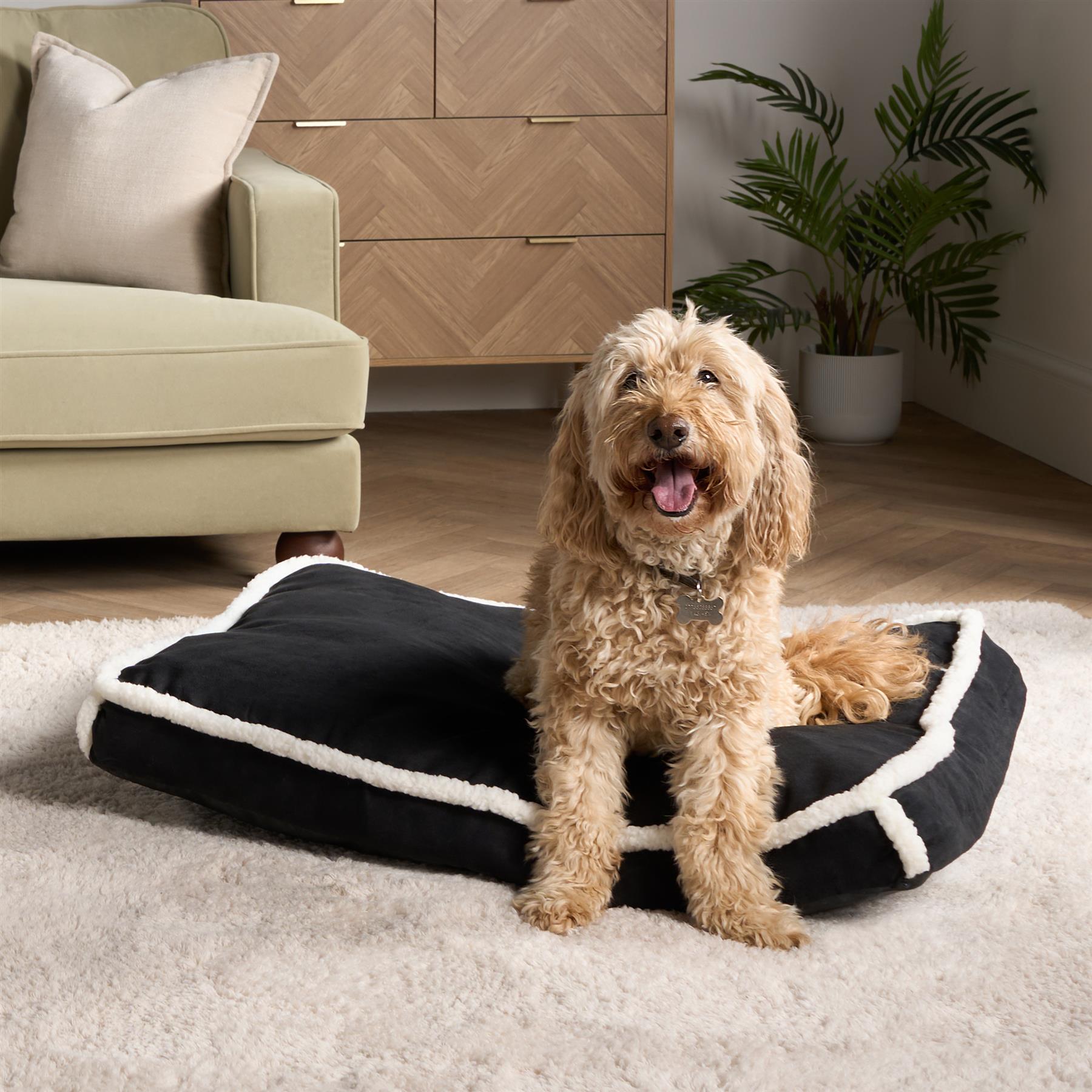 Sherpa Bind Pet Bed Dog Puppy Comfy Mat Cushion Washable Fleece Soft Plush Warm