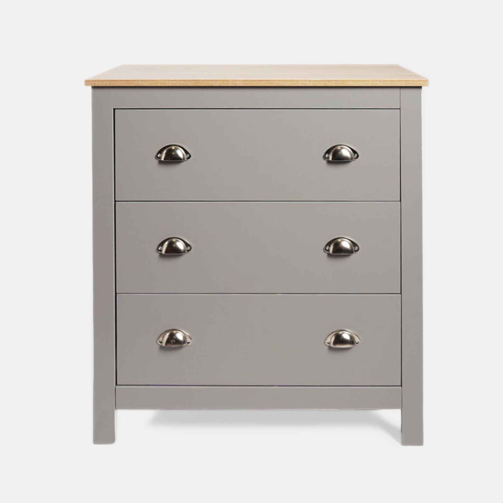 OHS Chicago Bedside Table 2/3 Drawer Hallway Cabinet Nightstand Unit Home Decor