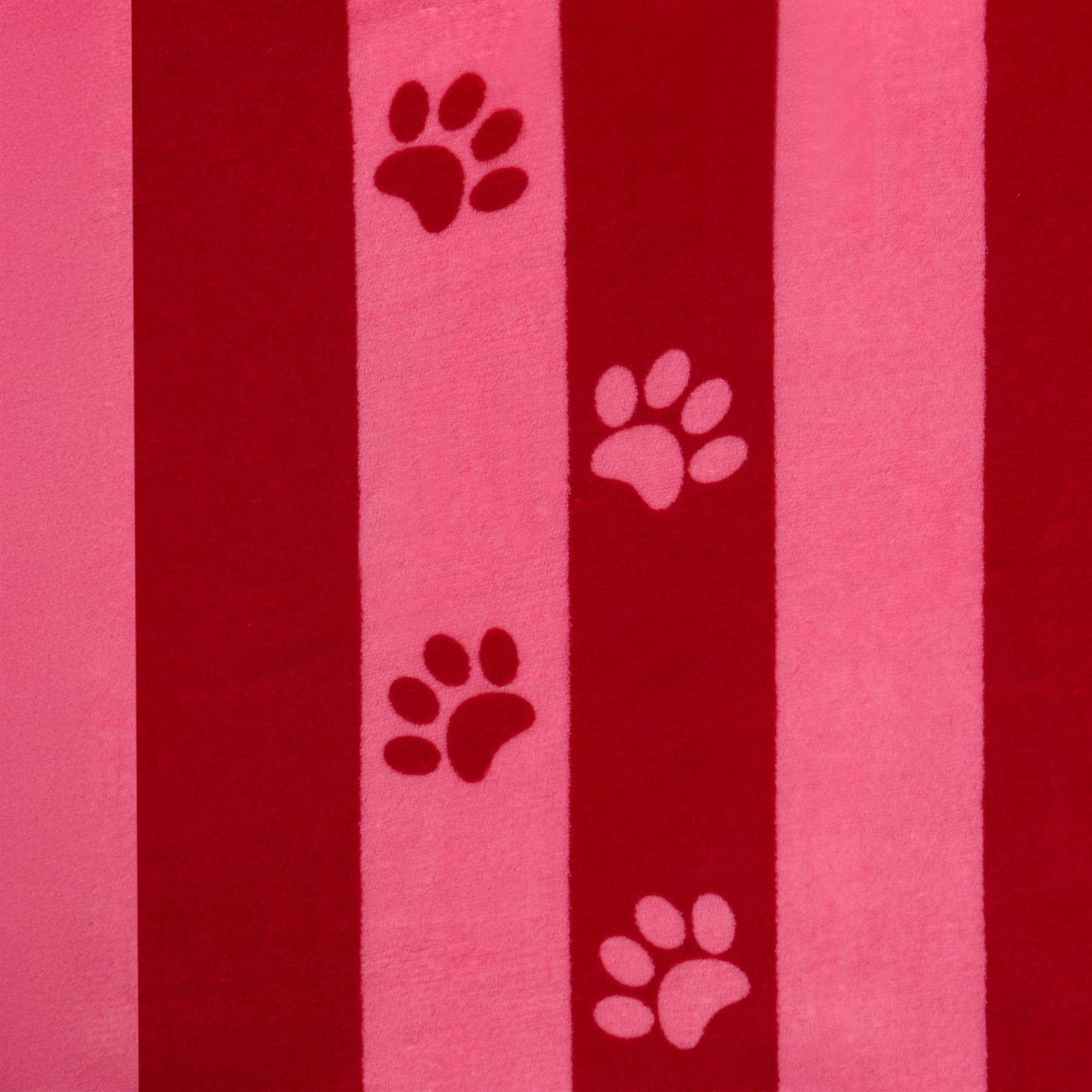OHS Paw Pet Blanket Reversible Sherpa Fleece Dog Cats Thermal Calming Throw