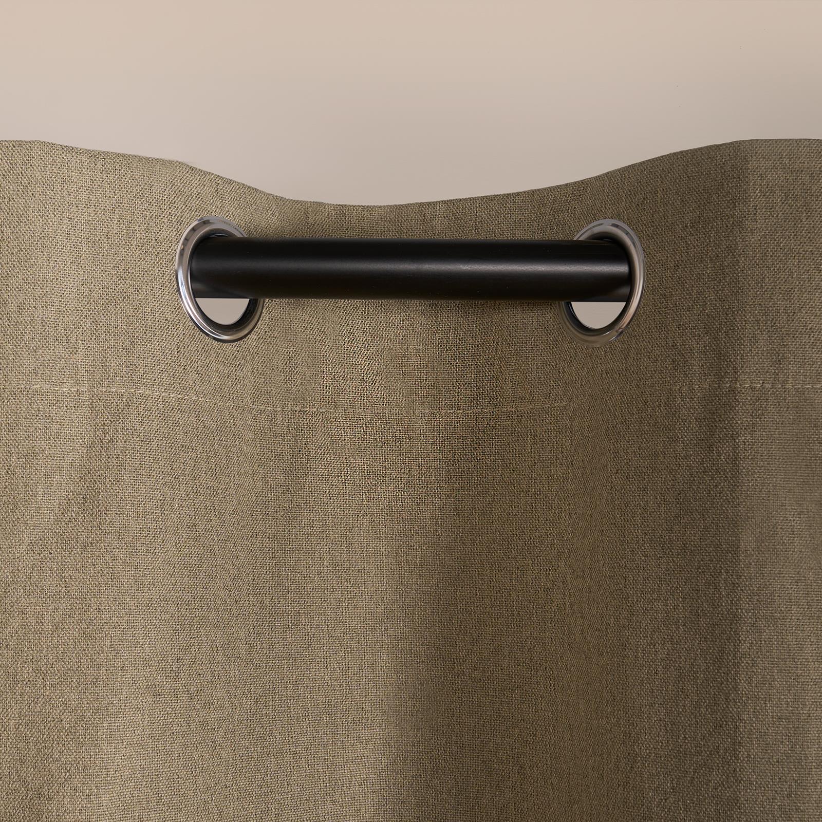 Pair of Eyelet Blackout Curtains Woven Ready Made Ring Top Thermal Texture Thick - Picture 39 of 48