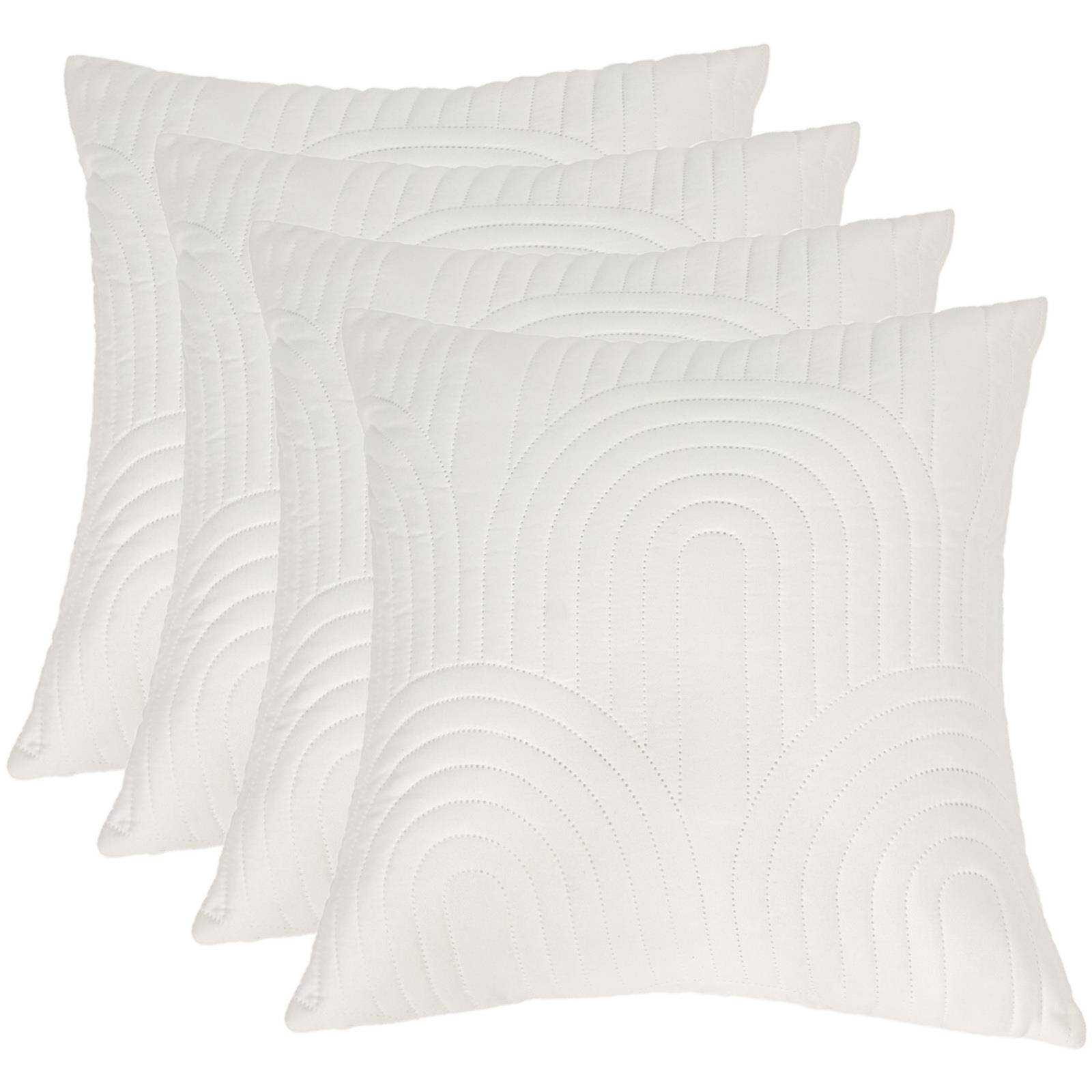 OHS Arches Quilted Cushion Covers Pinsonic Square Pillowcases Filled