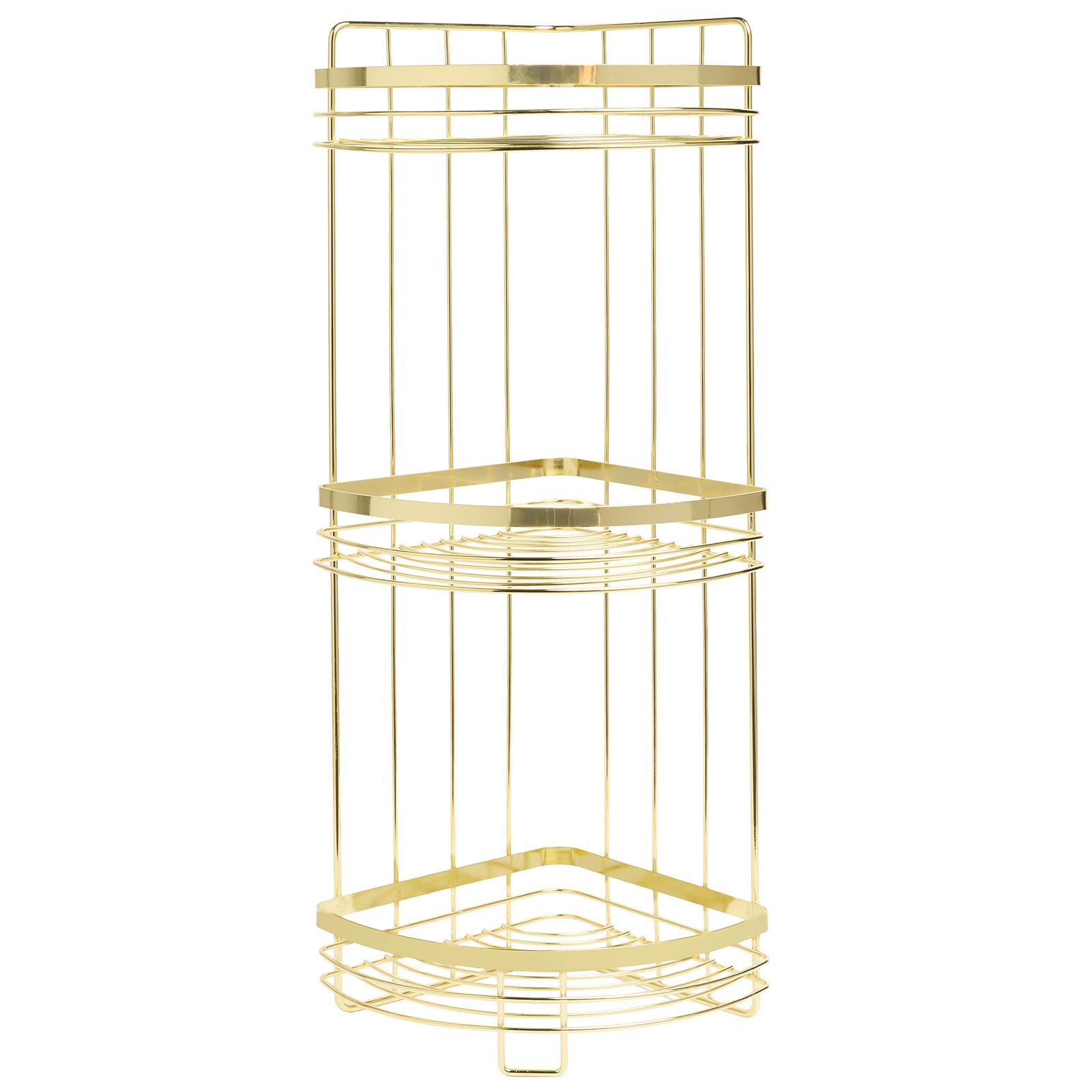 OHS 3 Tier Shower Caddy Bathroom Organiser Plastic Freestanding Corner Shelf
