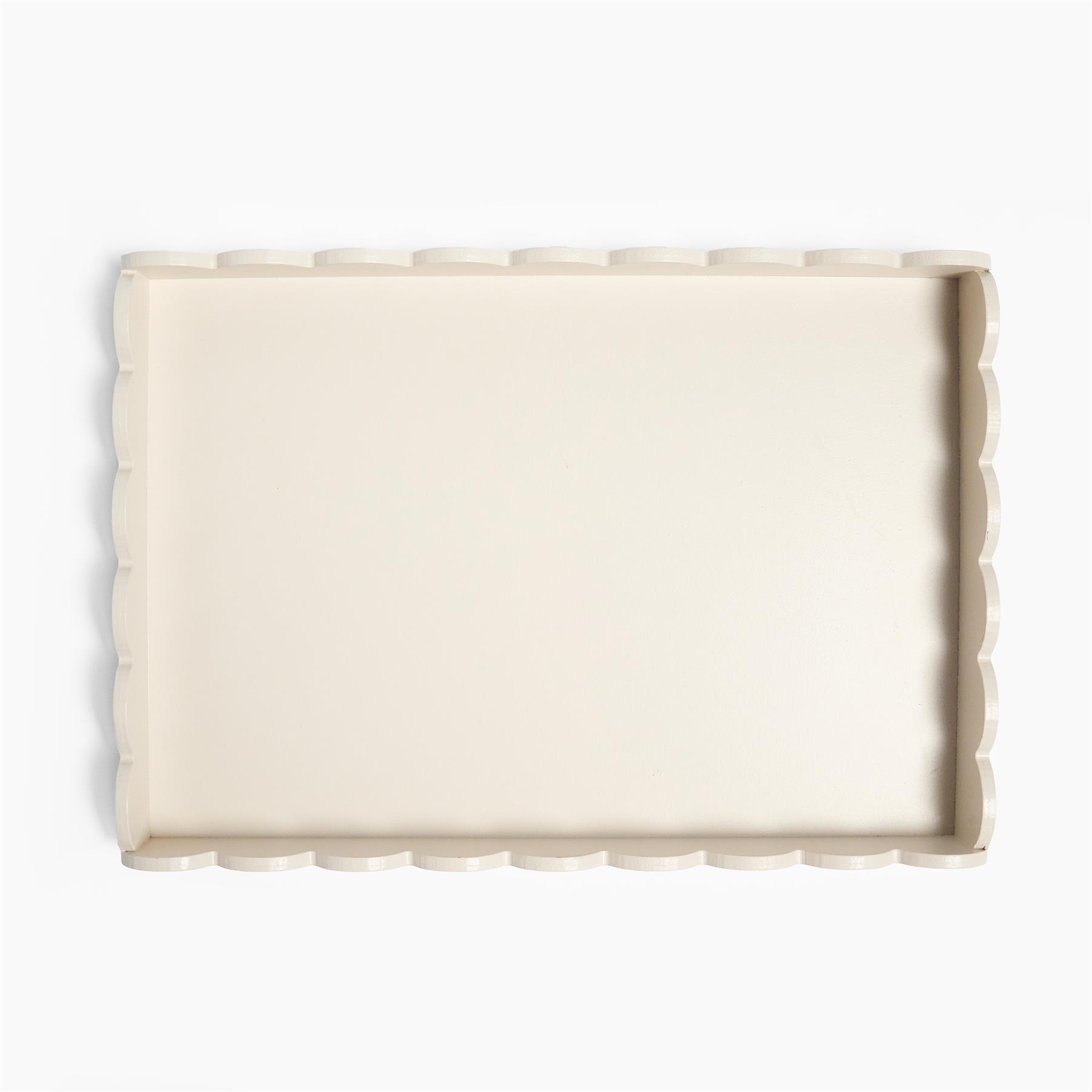 OHS Scallop Edge Tray Serving Plate Decorative Organiser Storage Home Decor