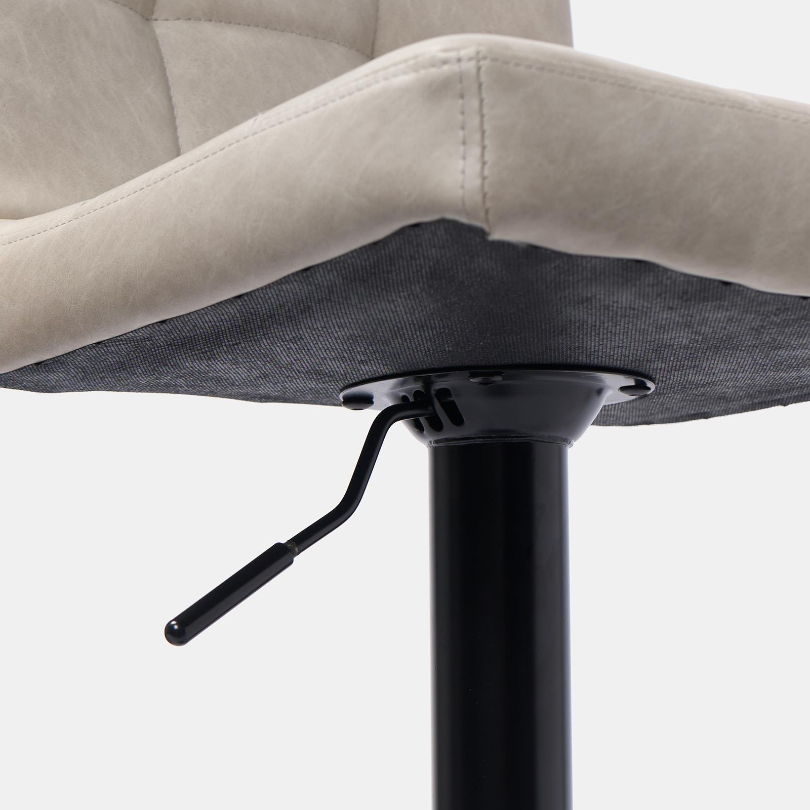 Bar Stool Faux Leather Adjustable 2 Kitchen Breakfast Counter Swivel Seat Chair