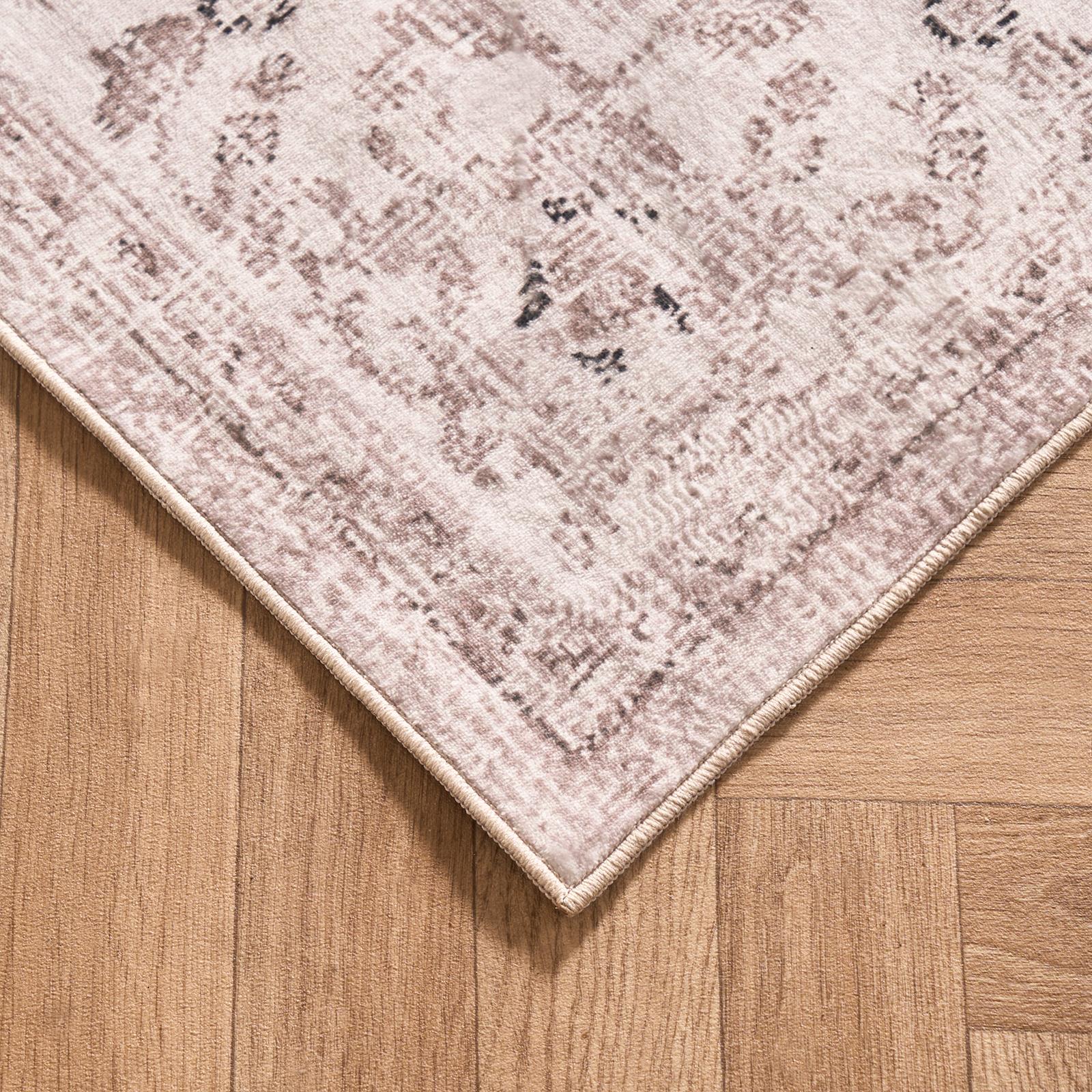Washable Rug Vintage Living Room Bedroom Decor Non Slip Runners Soft Carpet Mat - Picture 28 of 29