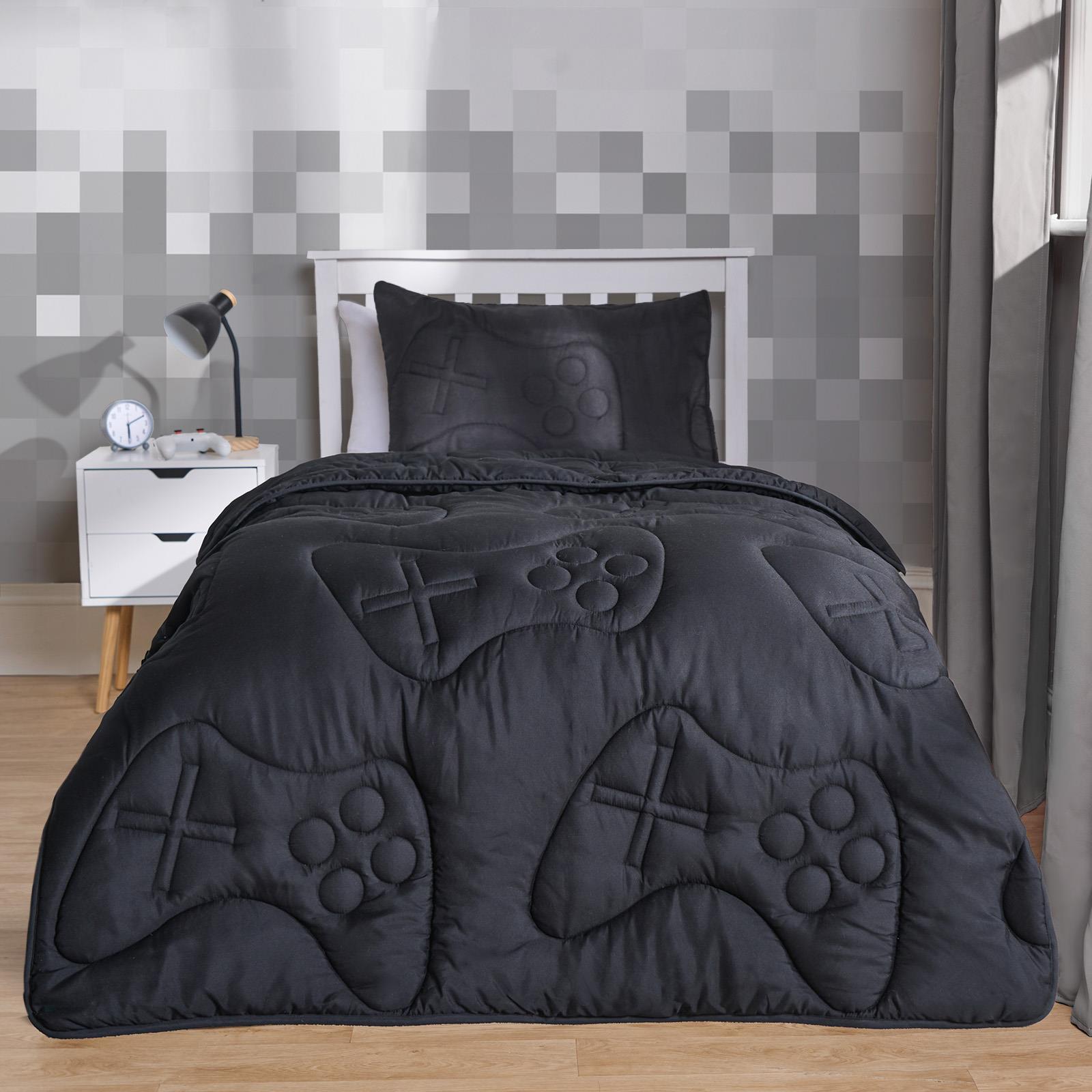 OHS Gaming Duvet Coverless Quilted 7.5 TOG Bedding Cover Pillowcase Set Embossed