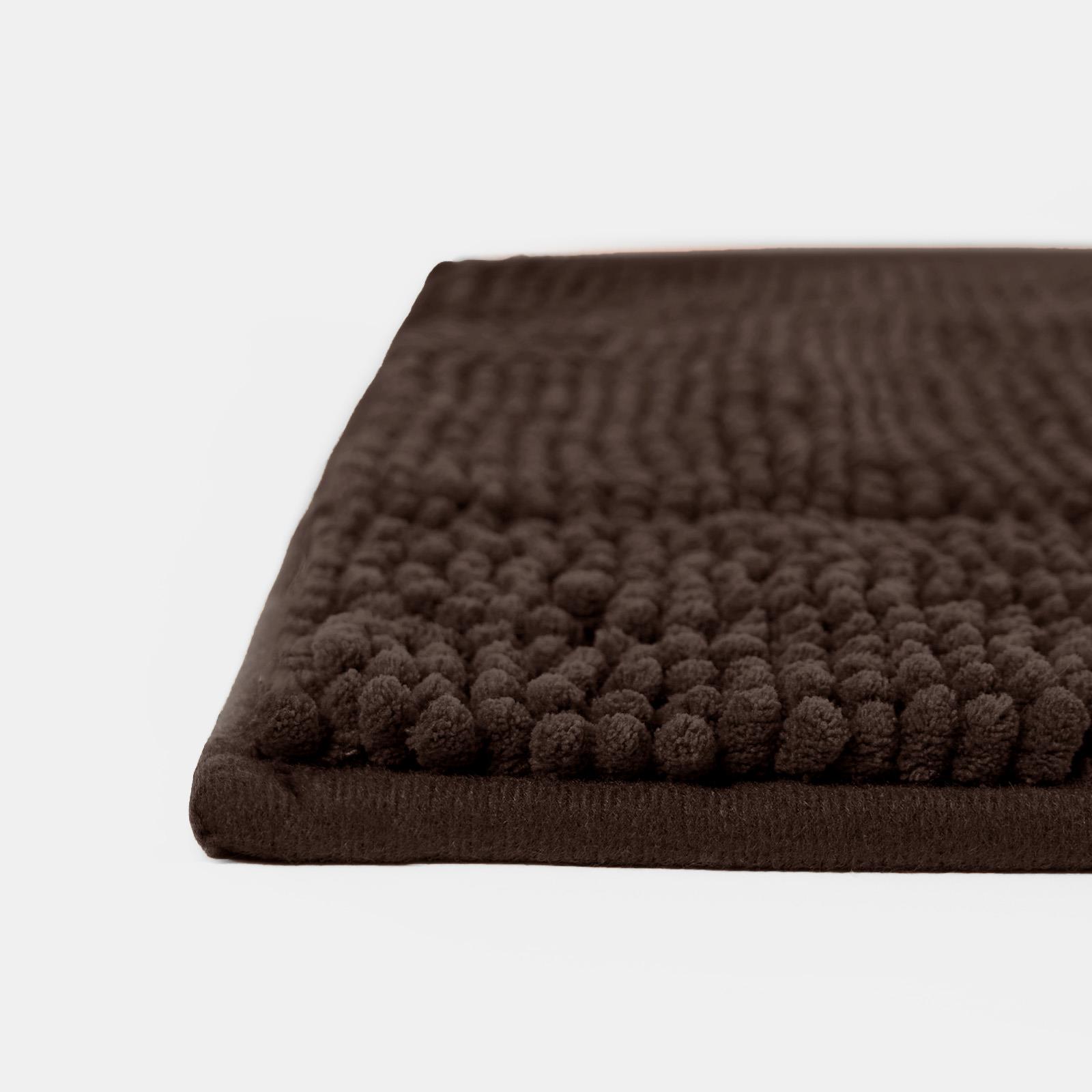 Brentfords Noodle Bath Mat Non Slip Shower Soft Highly Absorbent Chenille Shaggy