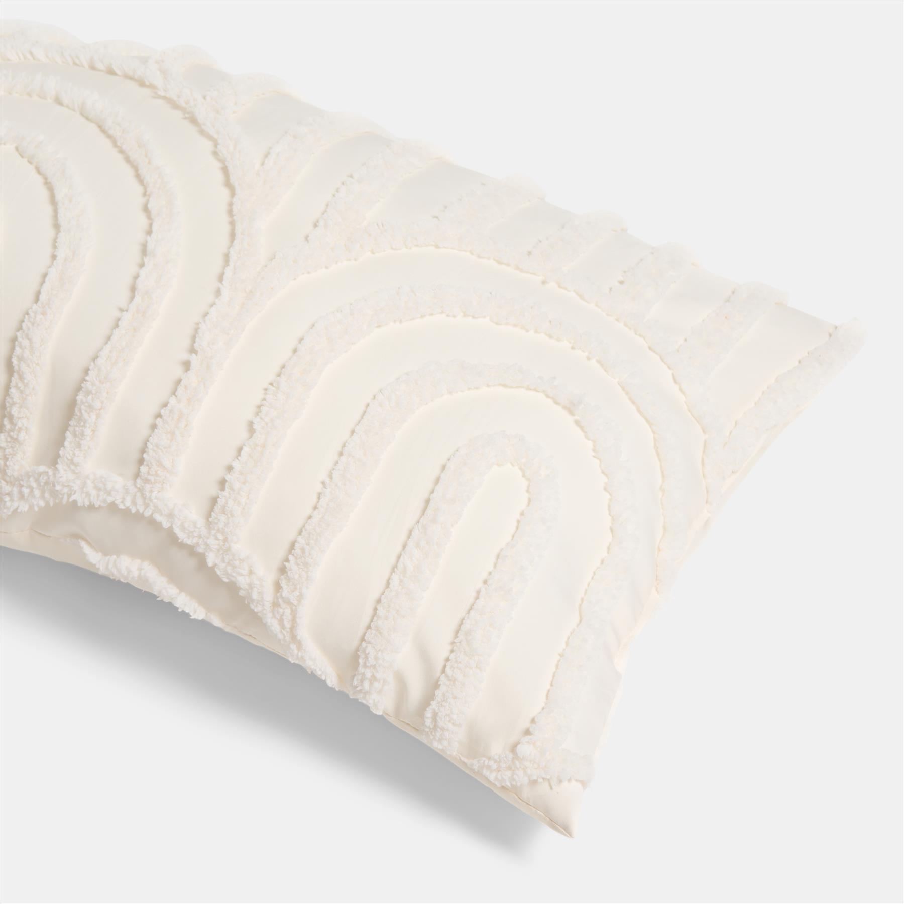 OHS Tufted Arches Bolster Cushion Fleece Soft Maternity Support Filled Pillow