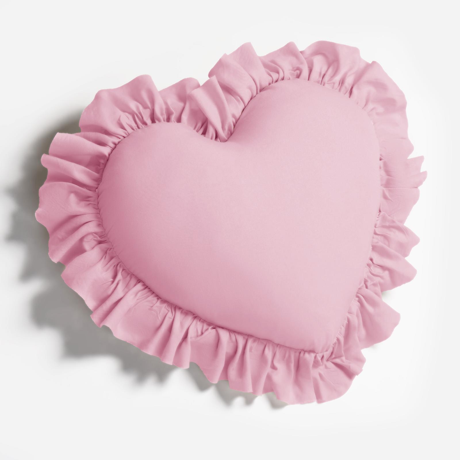 Heart Filled Cushion Plump Bedroom Scatter Pillow Valentines Frill Chair Sofa