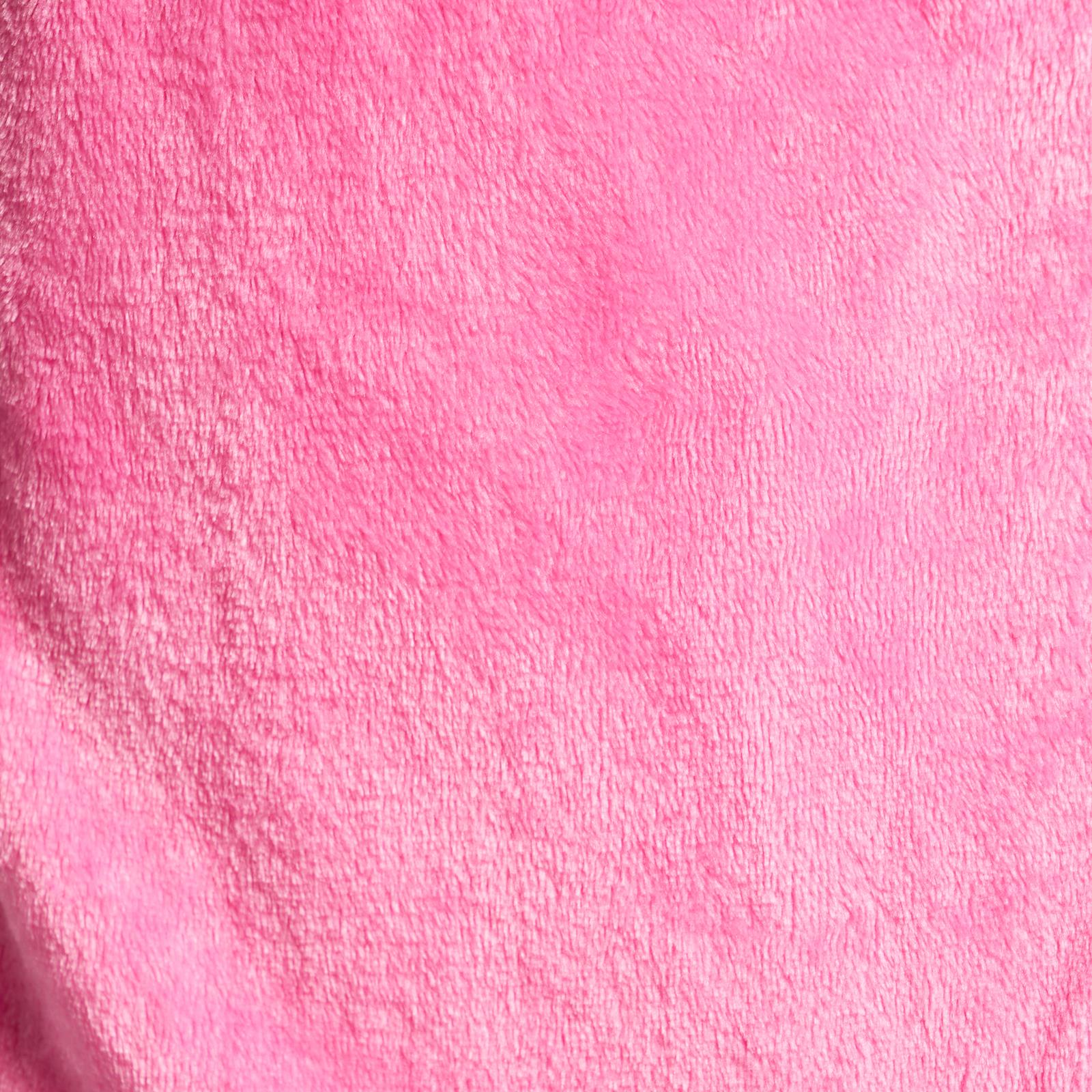OHS Piped Edge Dressing Gown Flannel Fleece Winter Loungewear Hooded Bathrobe