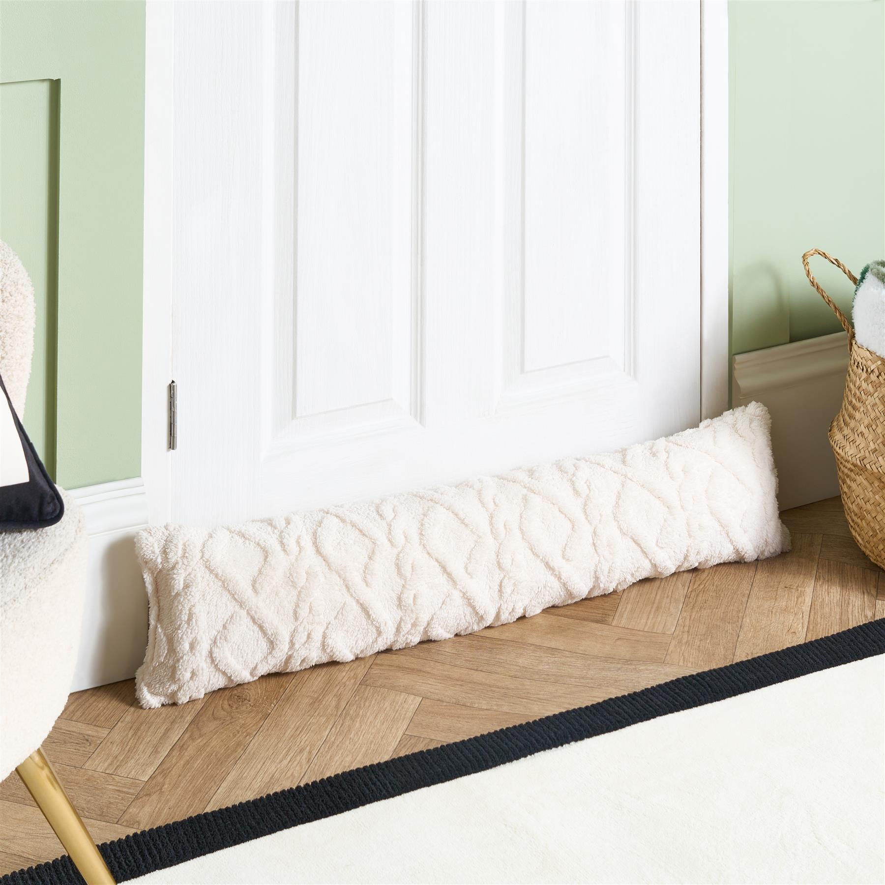 OHS Cable Knit Draught Excluder Draft Insulation Wind Blocker Door Stopper Decor