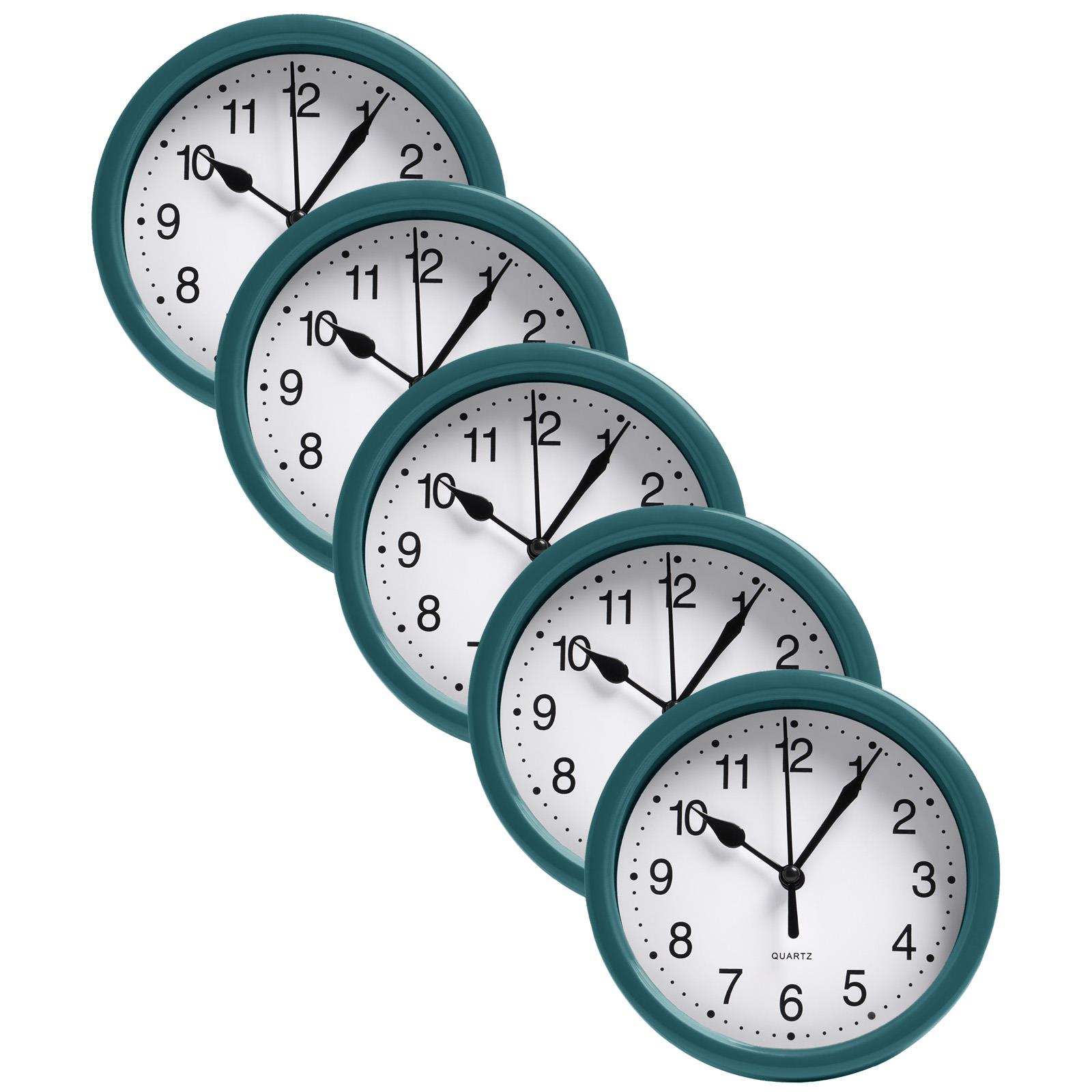 OHS Wall Clock Round Analogue Vintage Home Decor Small Bedroom Kitchen Uni - Picture 14 of 65