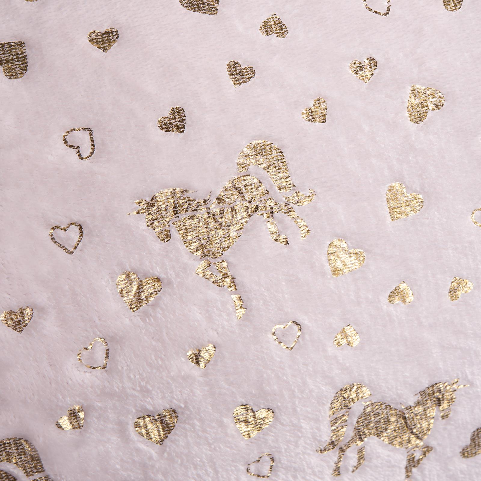 Unicorn Duvet Cover Fleece Heart Warm Quilt Reversible Soft Metallic Bedding Set
