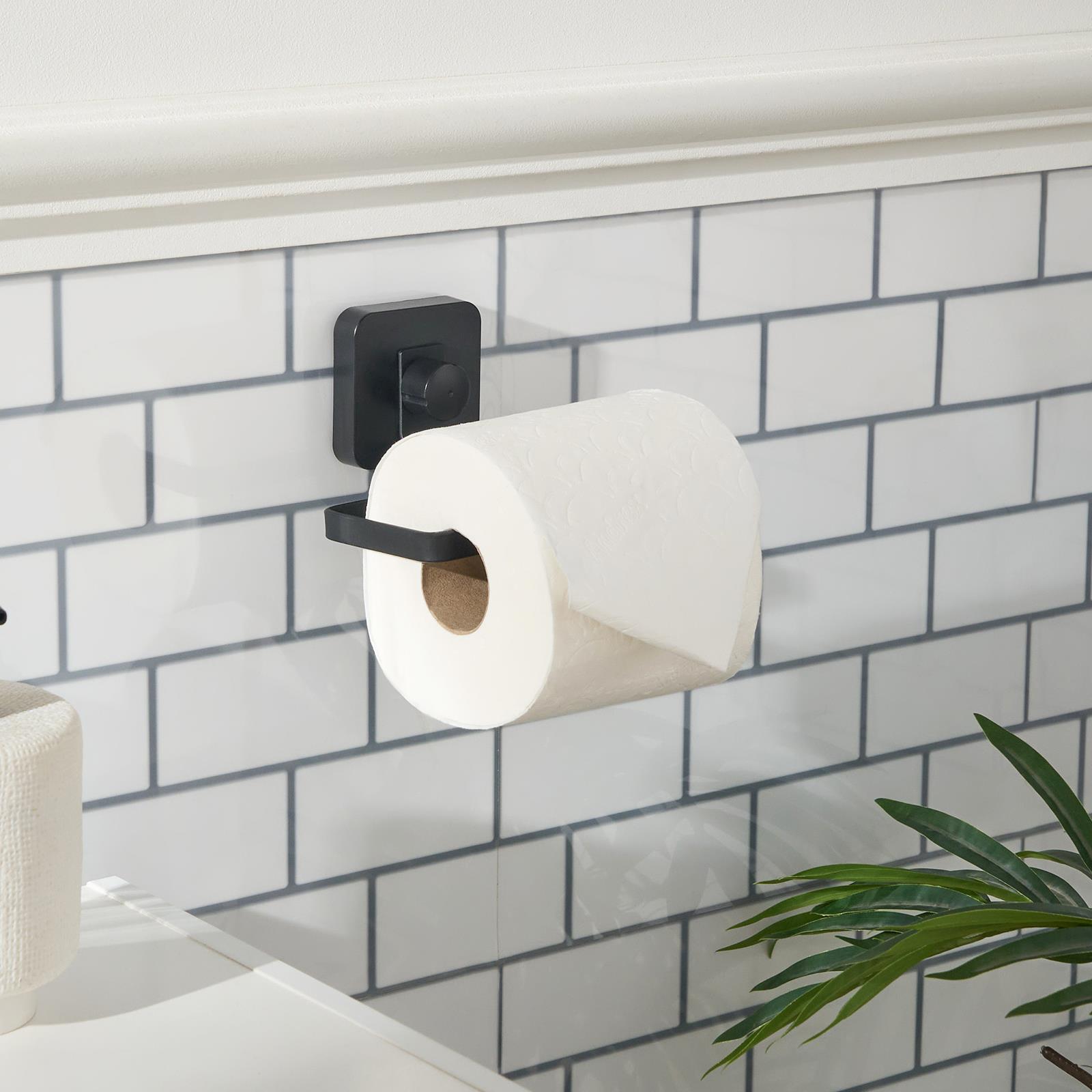 OHS Toilet Roll Holder Suction Tissue Paper Organiser Rust Resistant Metal