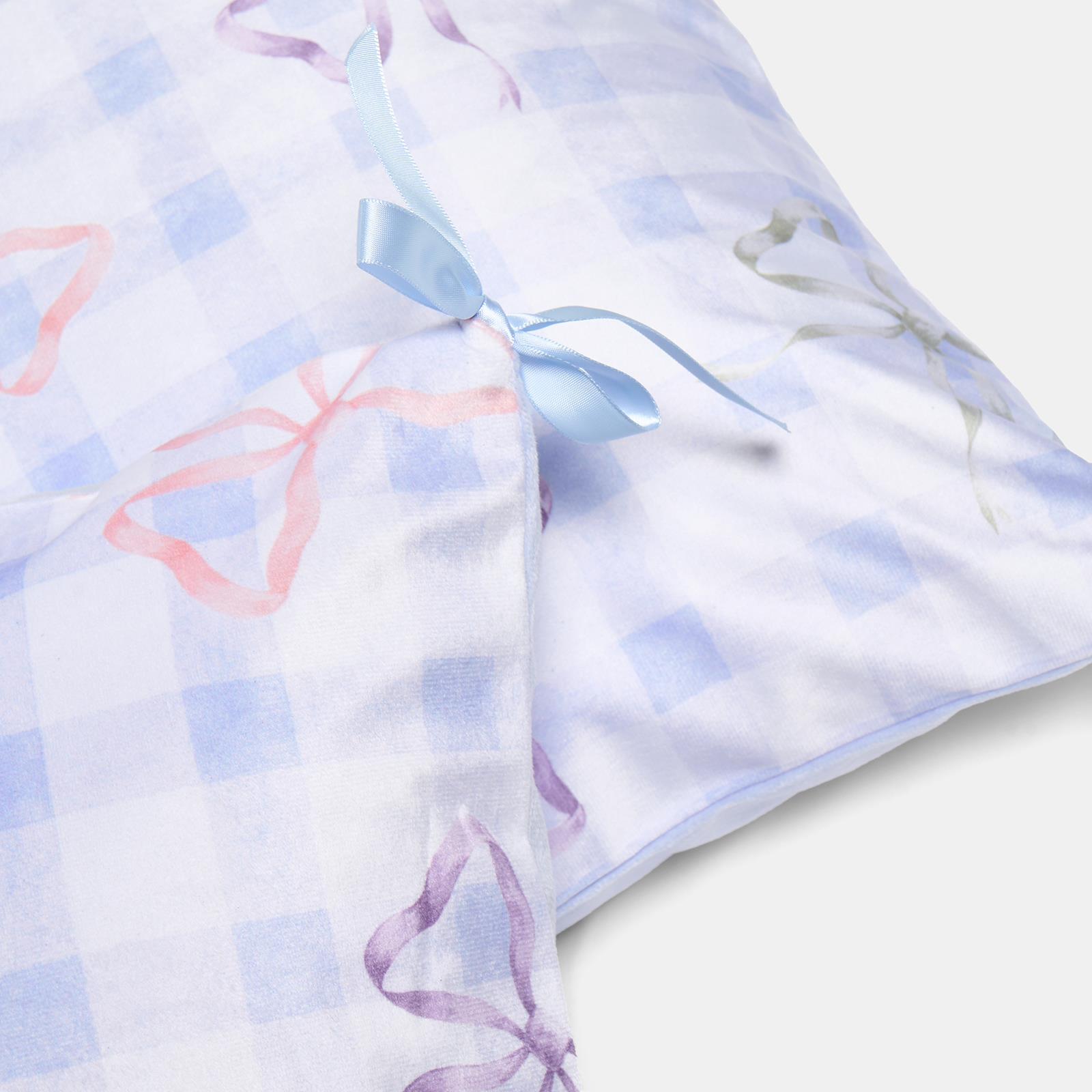 OHS Bows Cushion Covers Matte Velvet Living Room Square Pillowcases Home Decor