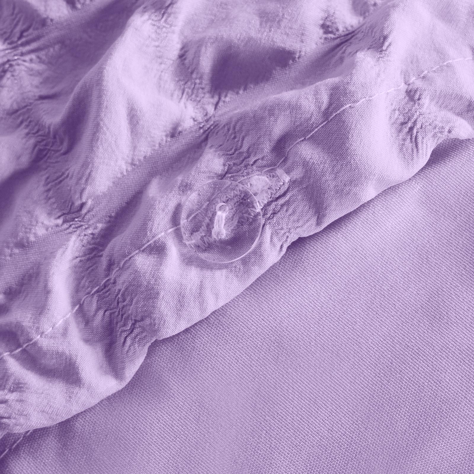 Highams Seersucker Duvet Cover with Pillowcase Bedding Set Silver White Charcoal - Picture 19 of 35