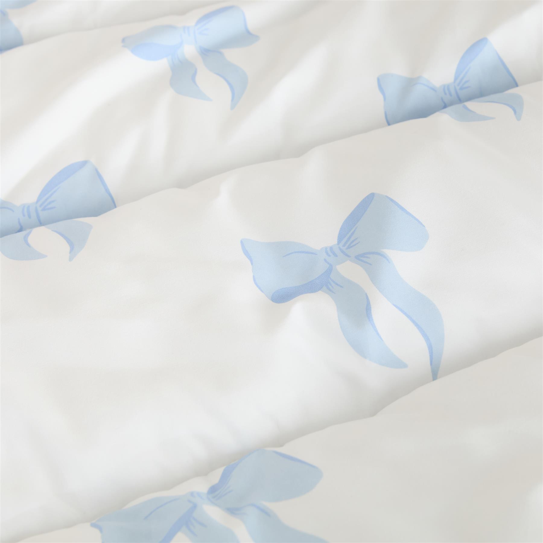 OHS Bows 10.5 Tog Coverless Duvet with Pillowcase Winter Warm Bedding Set