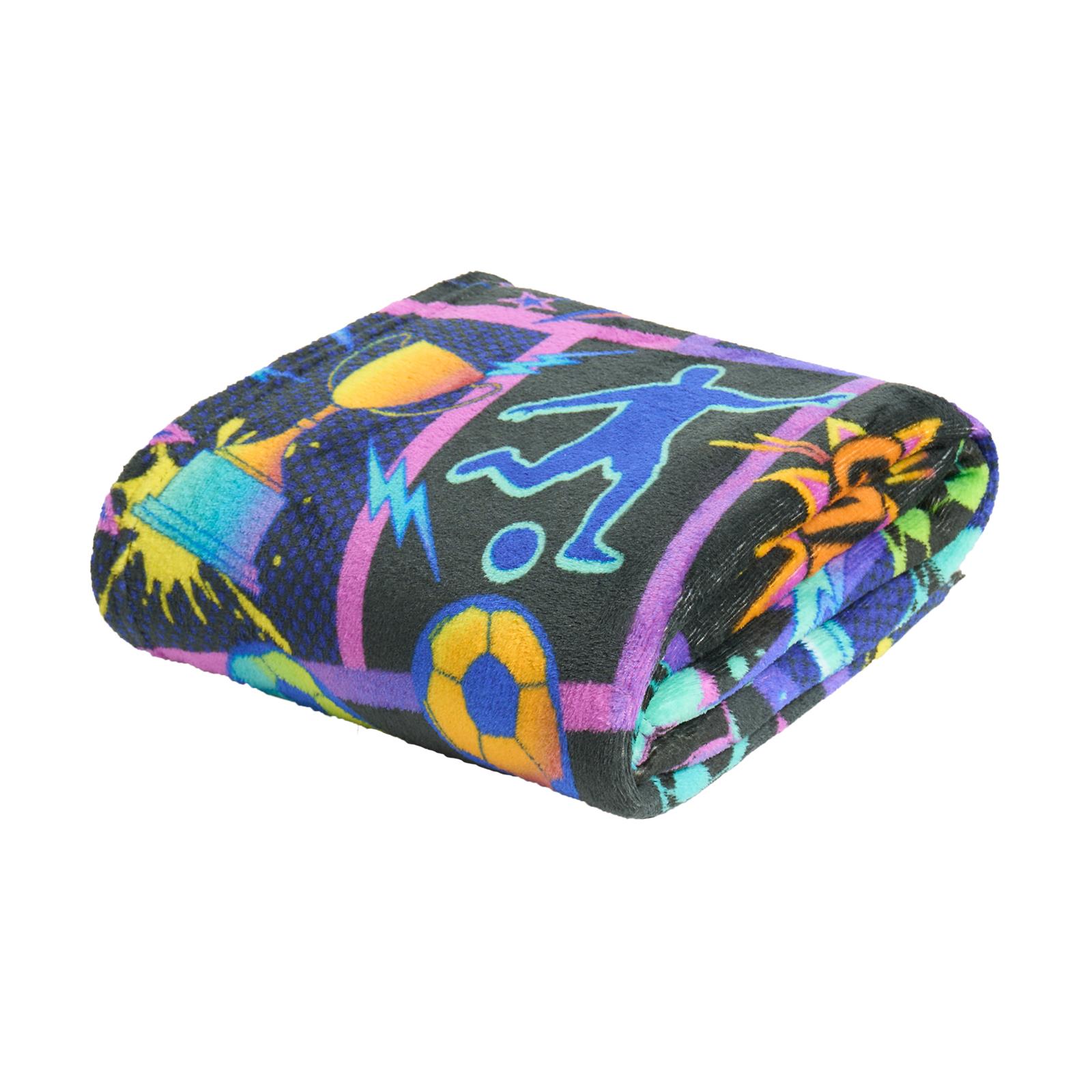 OHS Comic Football Throw Ultra Soft Blanket Flannel Fleece Lightweight Bedspread