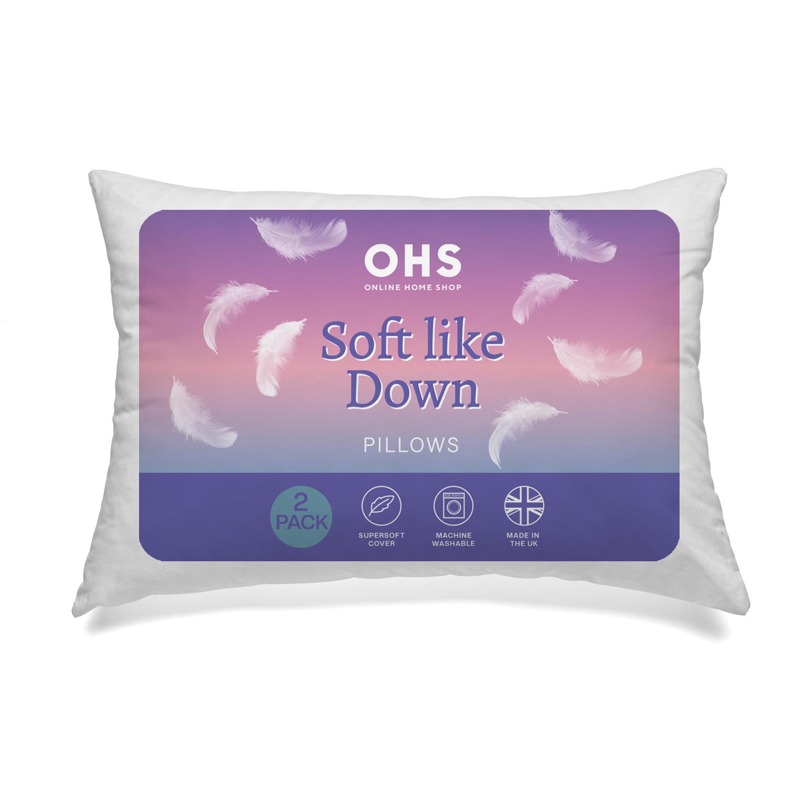 Pack of 2,4 Pillows Hotel Quality Bounce Back Microfibre Filled Plump Bedding
