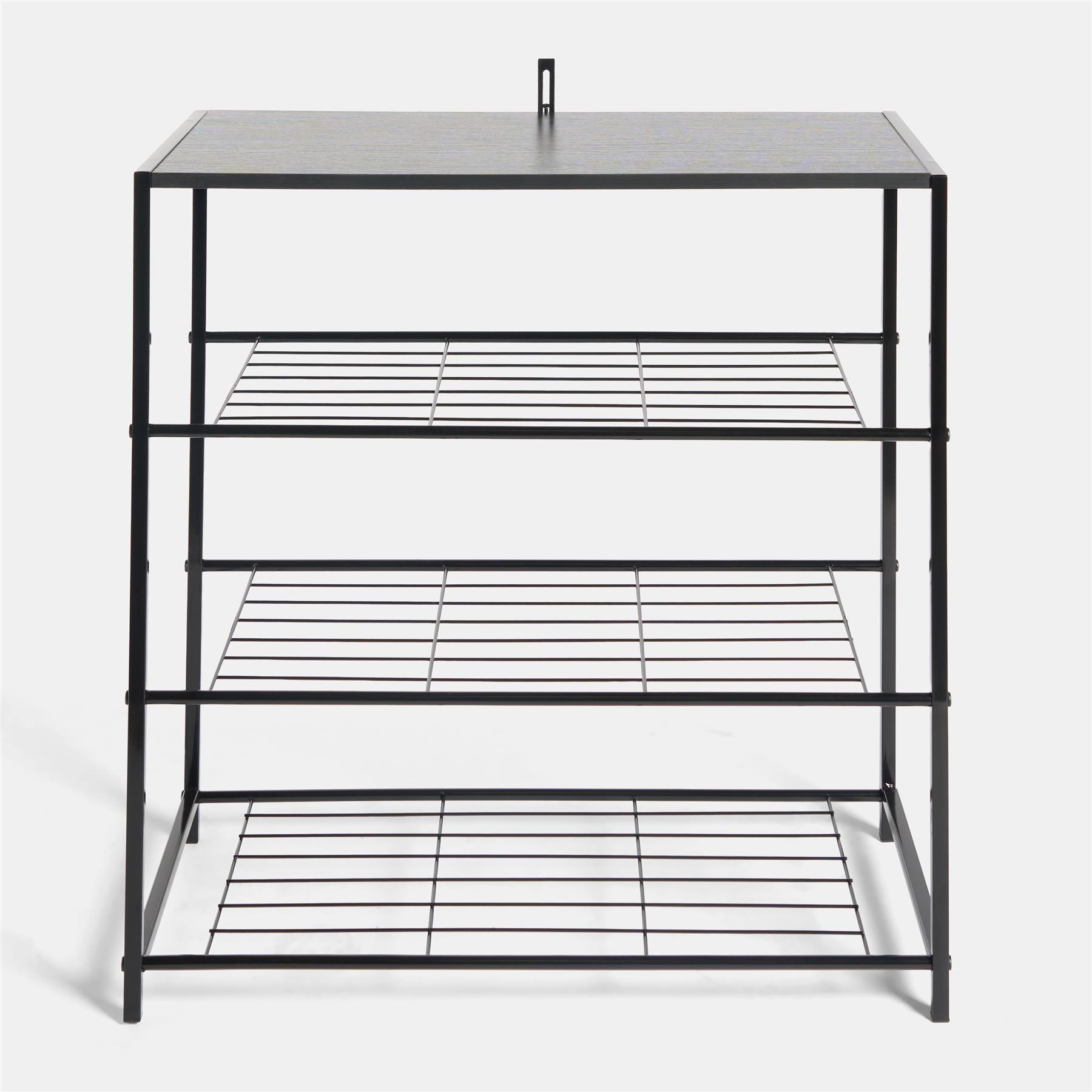 OHS Manhattan Shelf Storage 4 Tier Shoe Organiser Unit Hallway Office Home