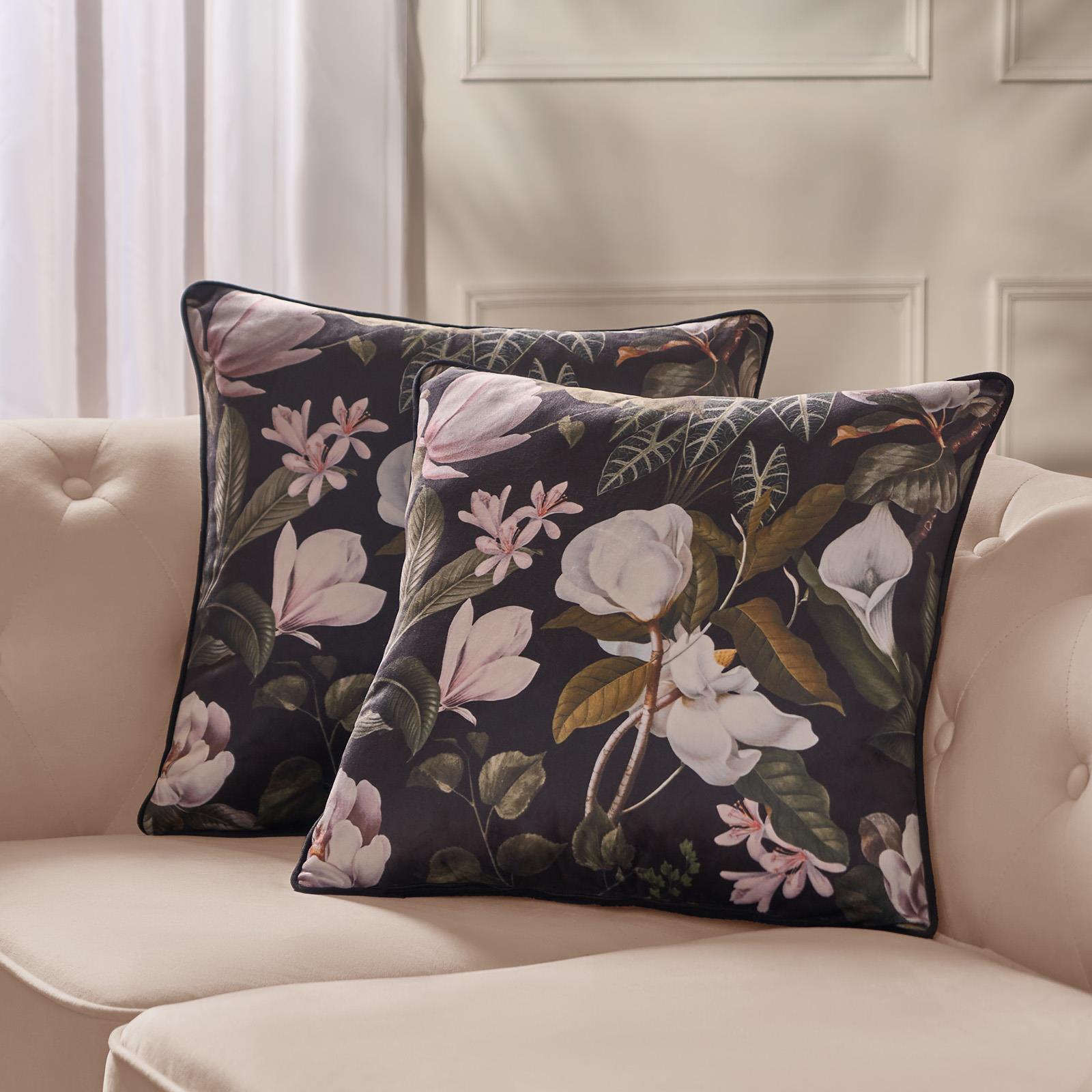 Floral Cushion Covers 2/4 Pack Sofa Couch Chair Filled Plump Seat Pads Decor Set - Picture 22 of 51