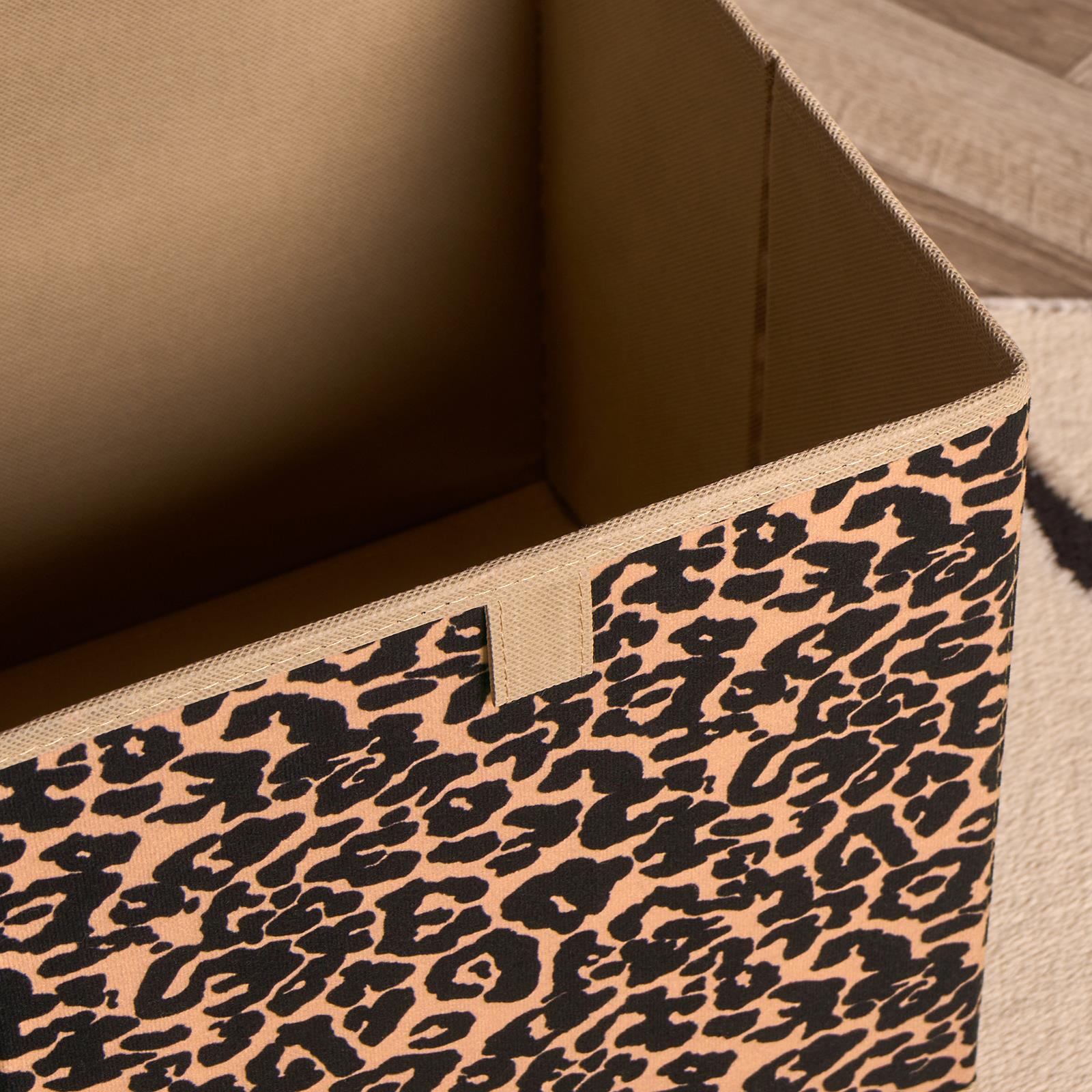 OHS Storage Cube Boxes Animal Print 2/4 Pack Folding Shoe Organiser Tidy Set