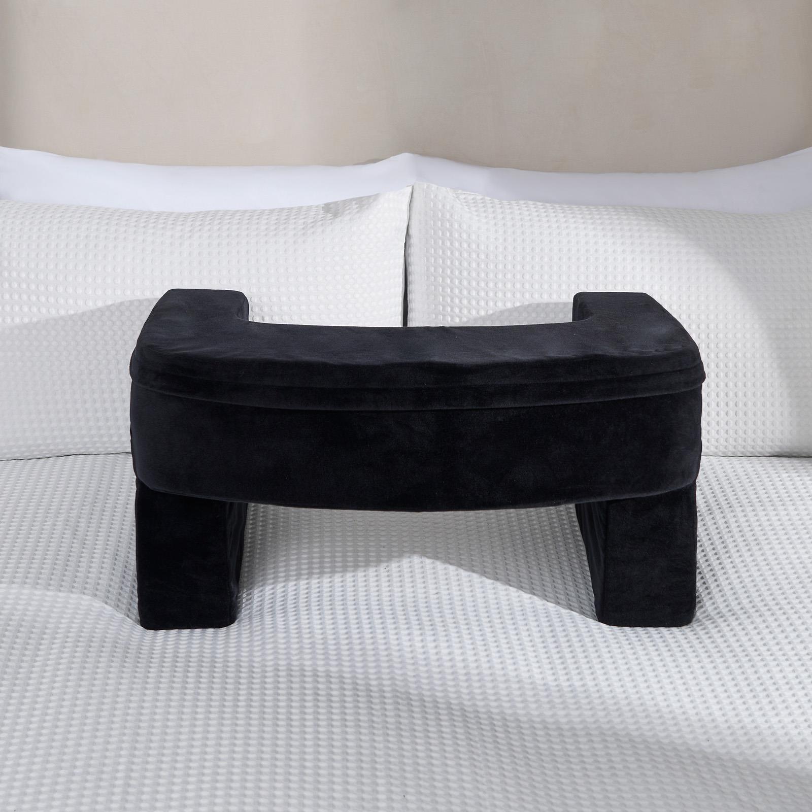 OHS Gaming Lap Pillow Cushion Matte Velvet Filled Laptop Table Tray with Pockets