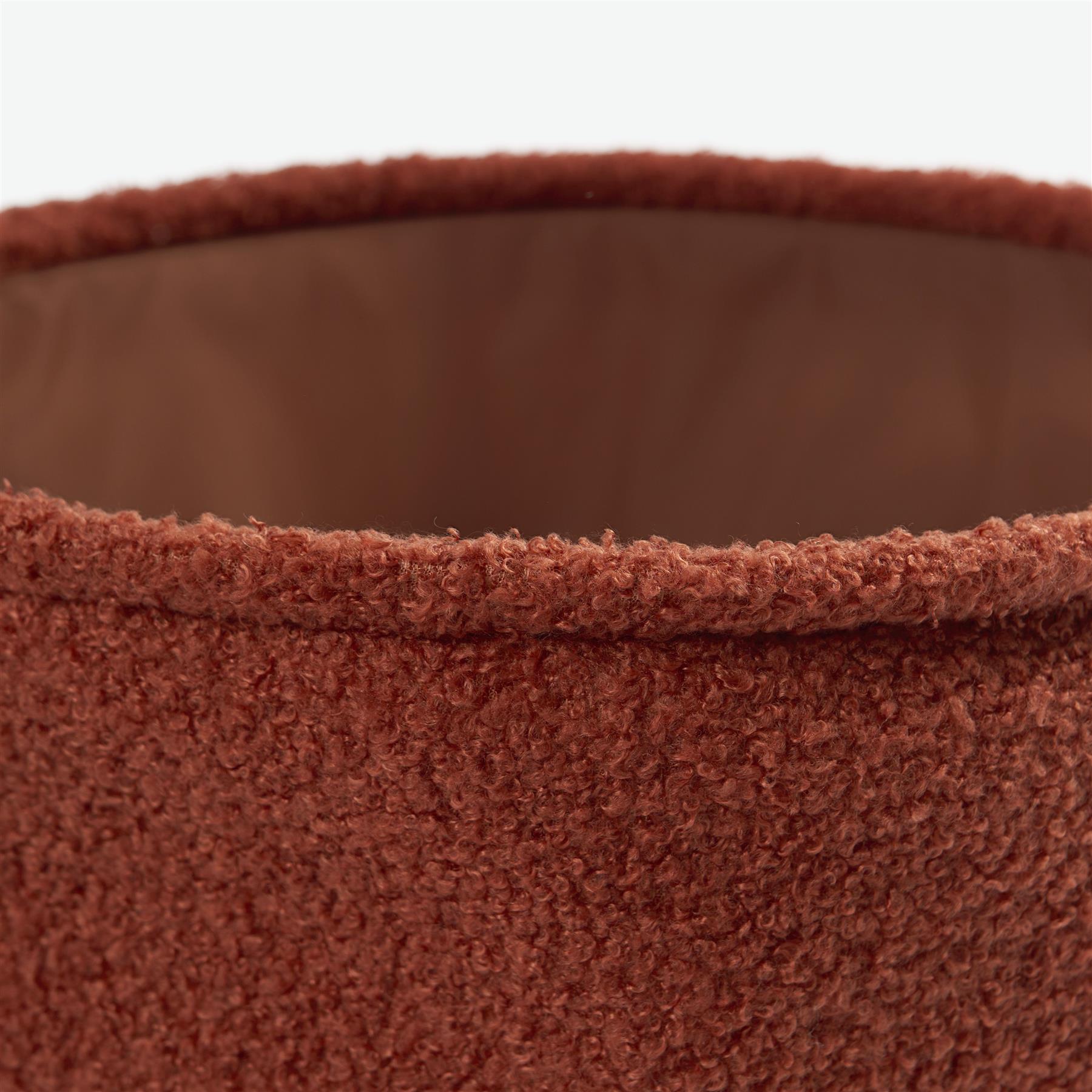 OHS Storage Basket Handles Boucle Fleece Laundry Clothes Organiser