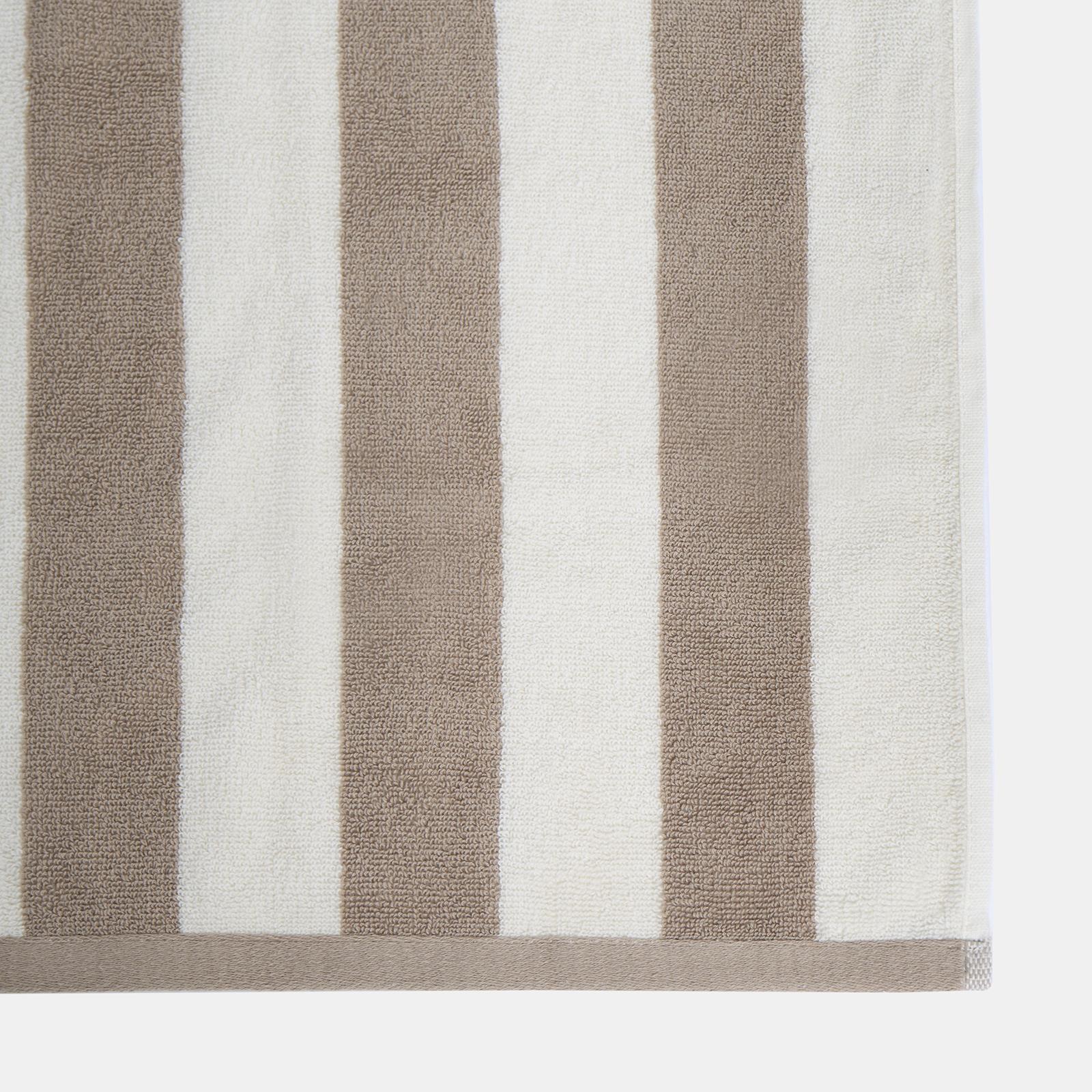 OHS Stripe 100% Cotton Bath Hand Towel Hotel Luxury Shower Soft Absorbent