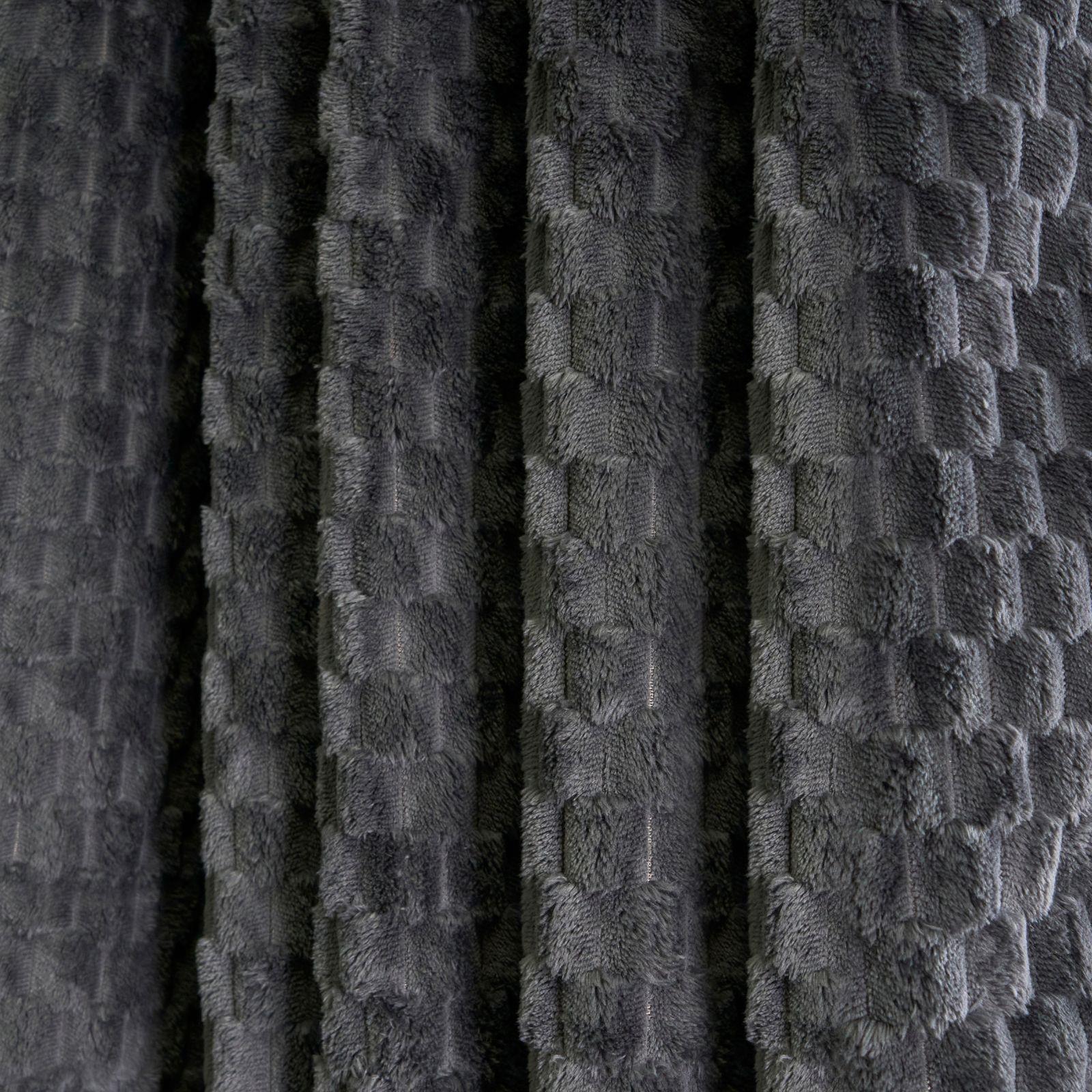 OHS Waffle Fleece Curtains Thermal Insulated Eyelet Blackout