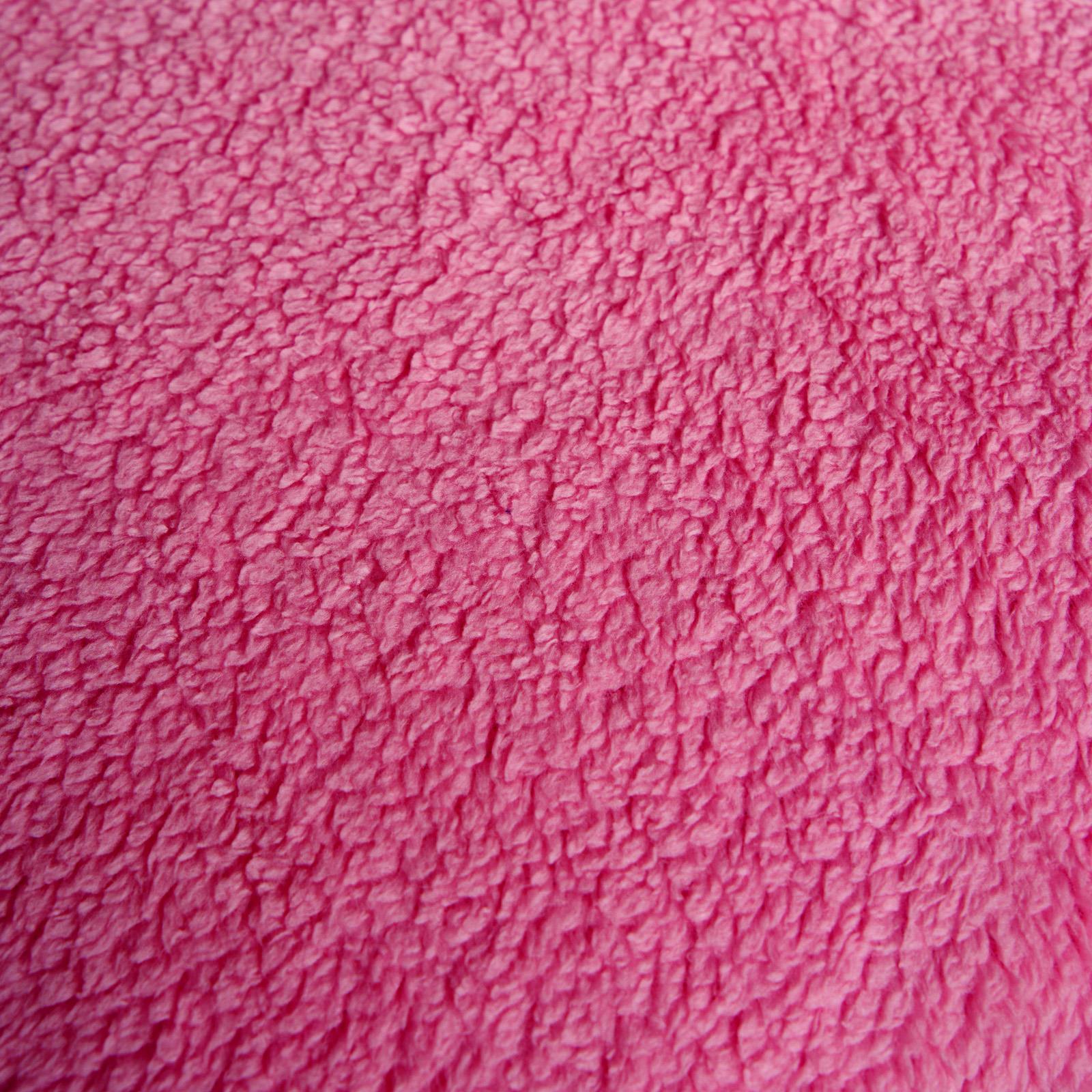 OHS Reversible Teddy Fleece Duvet Cover with Pillowcase Bedding Set Grey