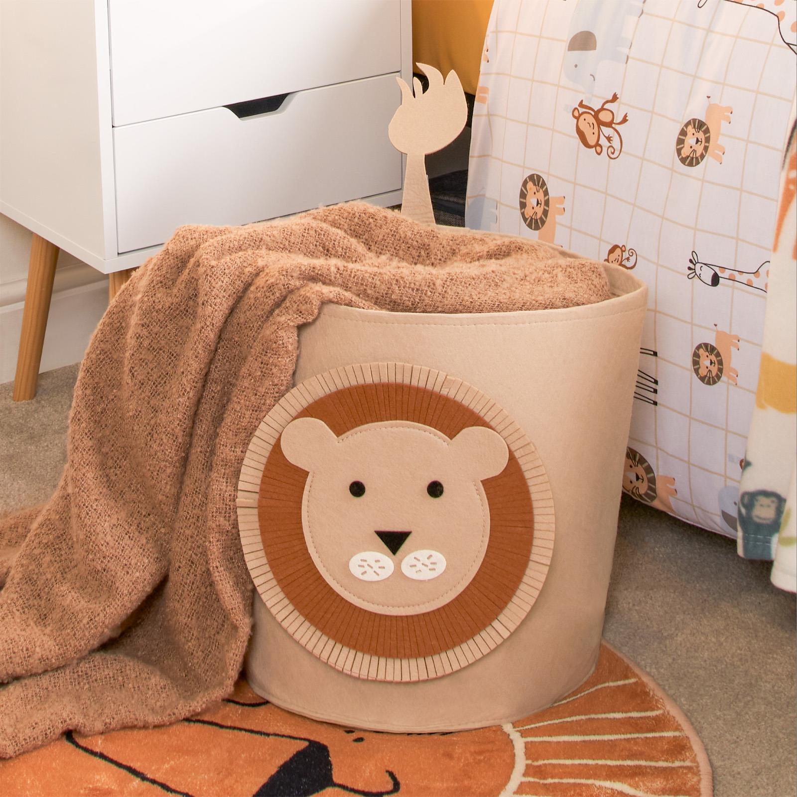 Storage Basket Toy Clothes Felt Shoe Kids Organiser Animal Space Saving Hamper