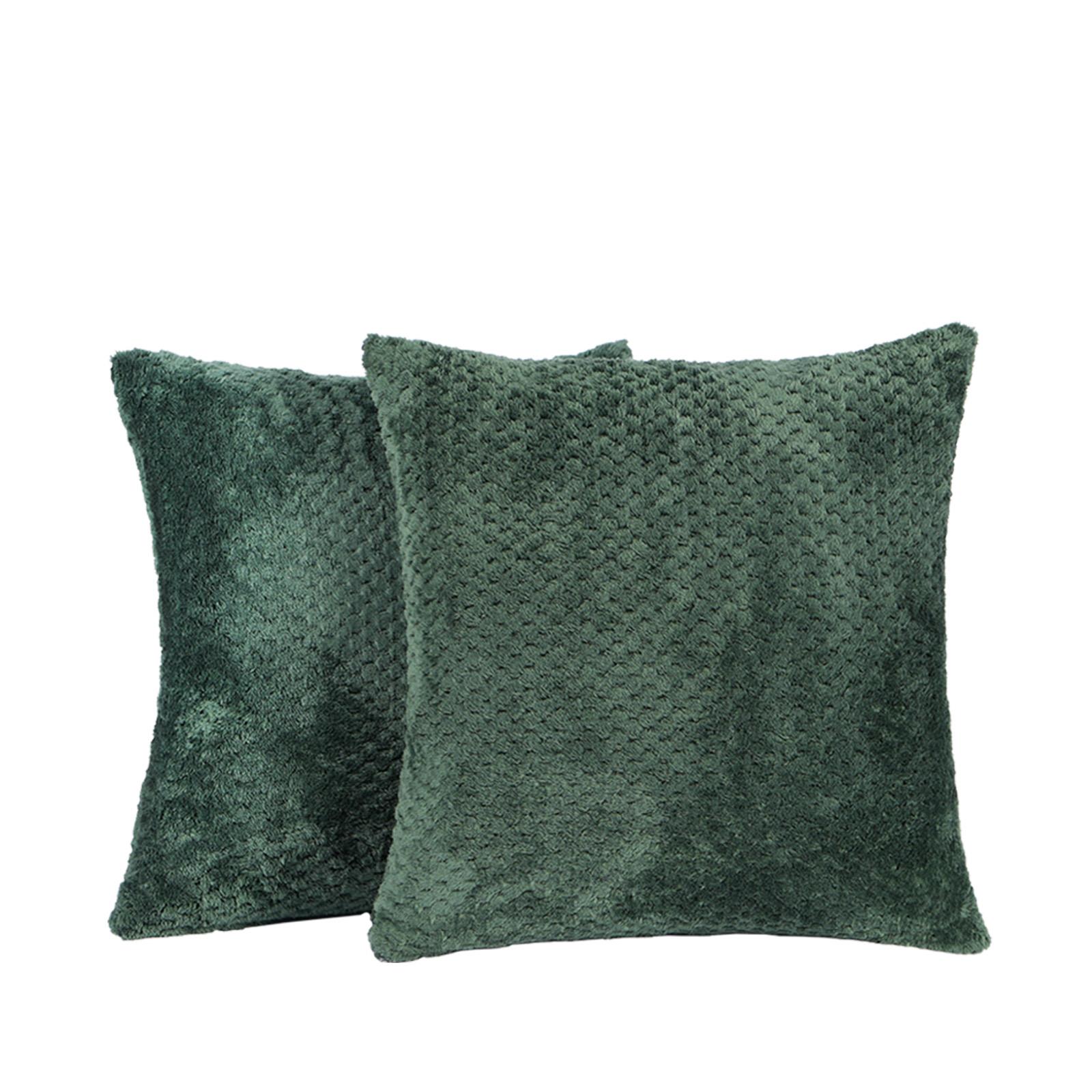 OHS Waffle Fleece Cushion Covers 2/4 Pack Soft Filler Decor