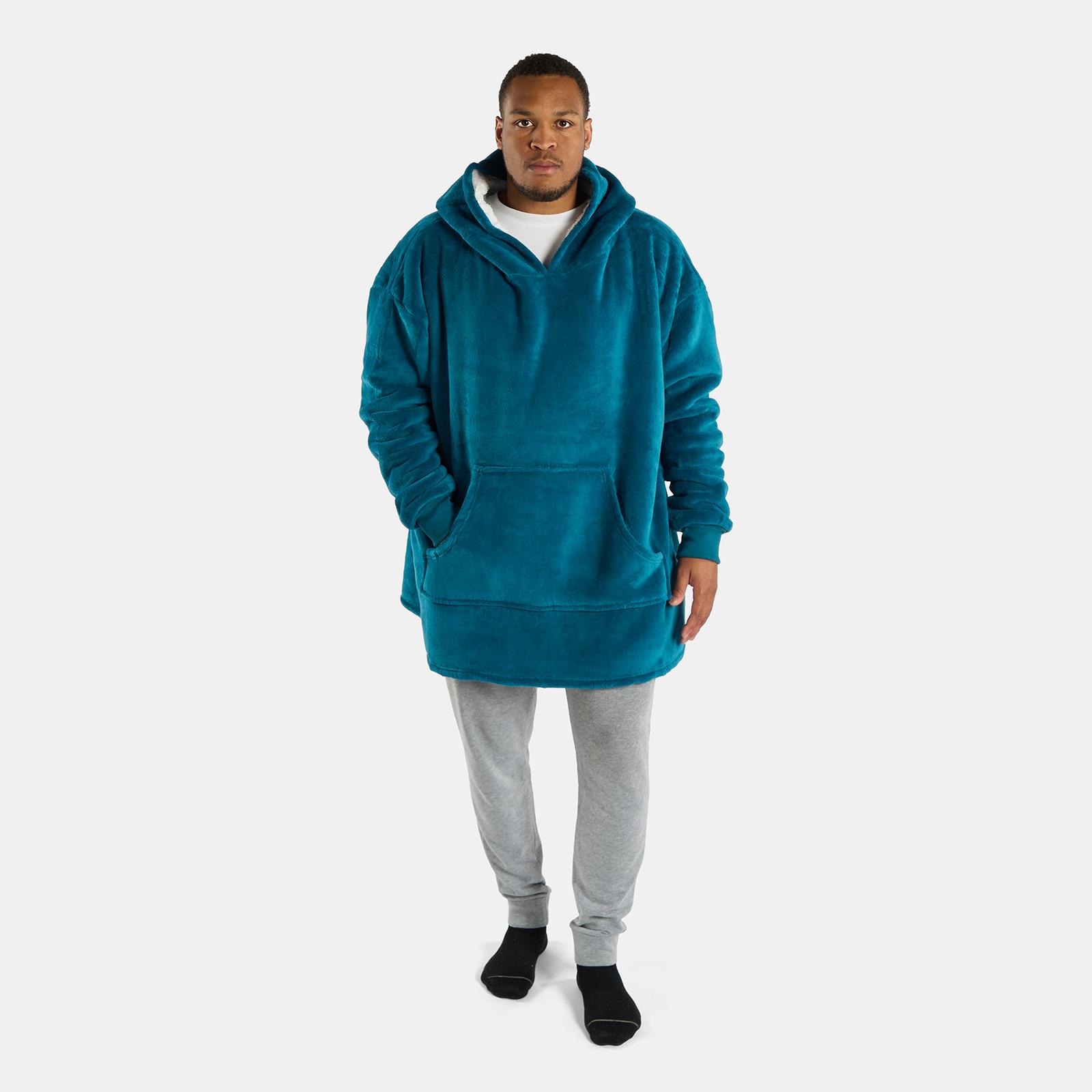 OHS Hoodie Blanket Oversized Ultra Plush Sherpa Giant Big Hooded Sweatshirt