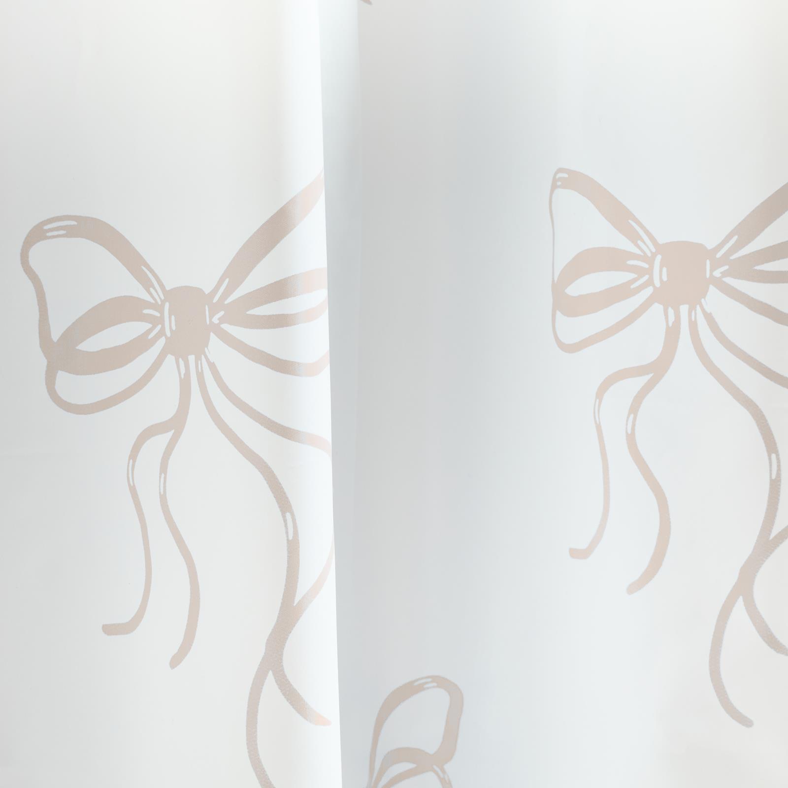 OHS Bows Shower Curtain with 12 Hooks Mould Proof Bathtub Curtains
