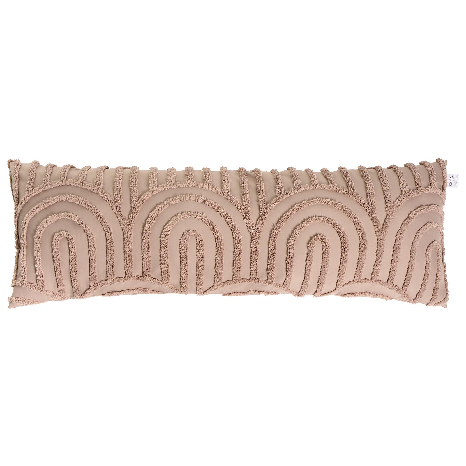 OHS Tufted Arches Bolster Cushion Fleece Soft Maternity Support Filled Pillow