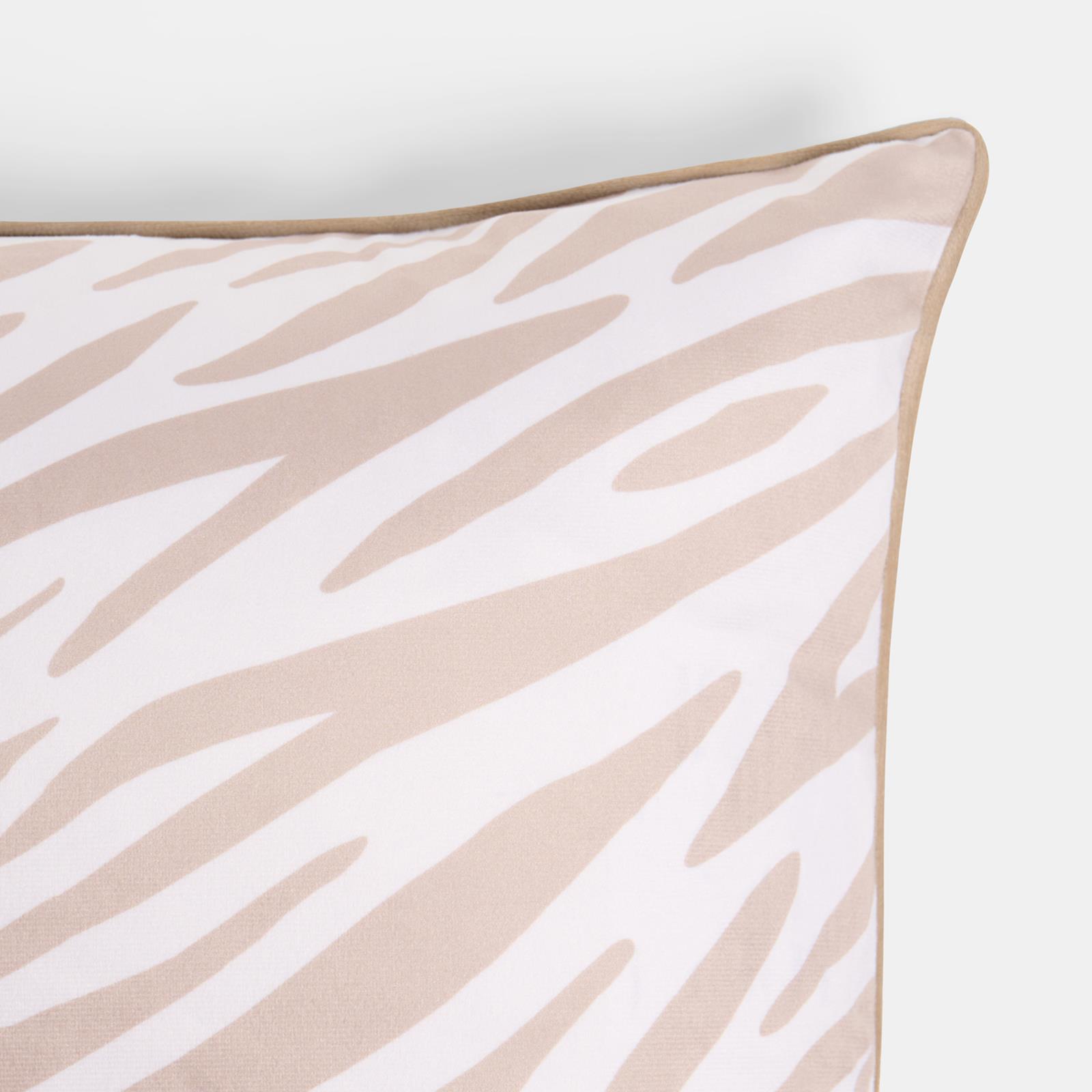 OHS Zebra Print Cushion Covers Matte Velvet Soft Luxury Square Pillowcases